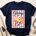 Shrimp Co Peel and Eat Seafood Funny Tee - Navy
