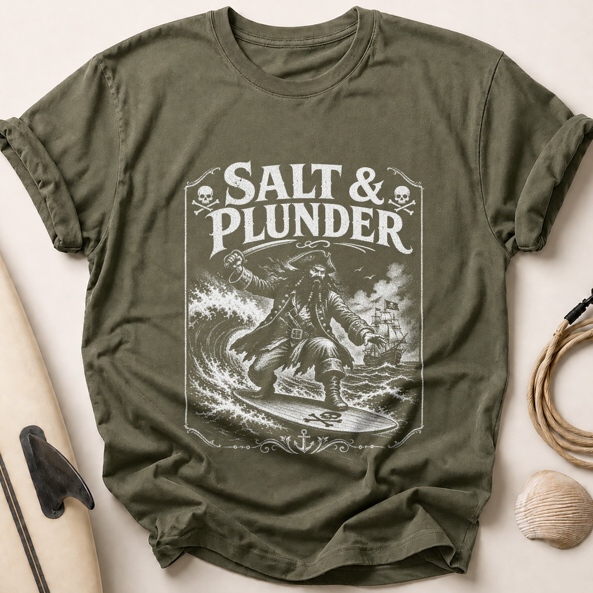 Salt & Plunder Tee - Olive