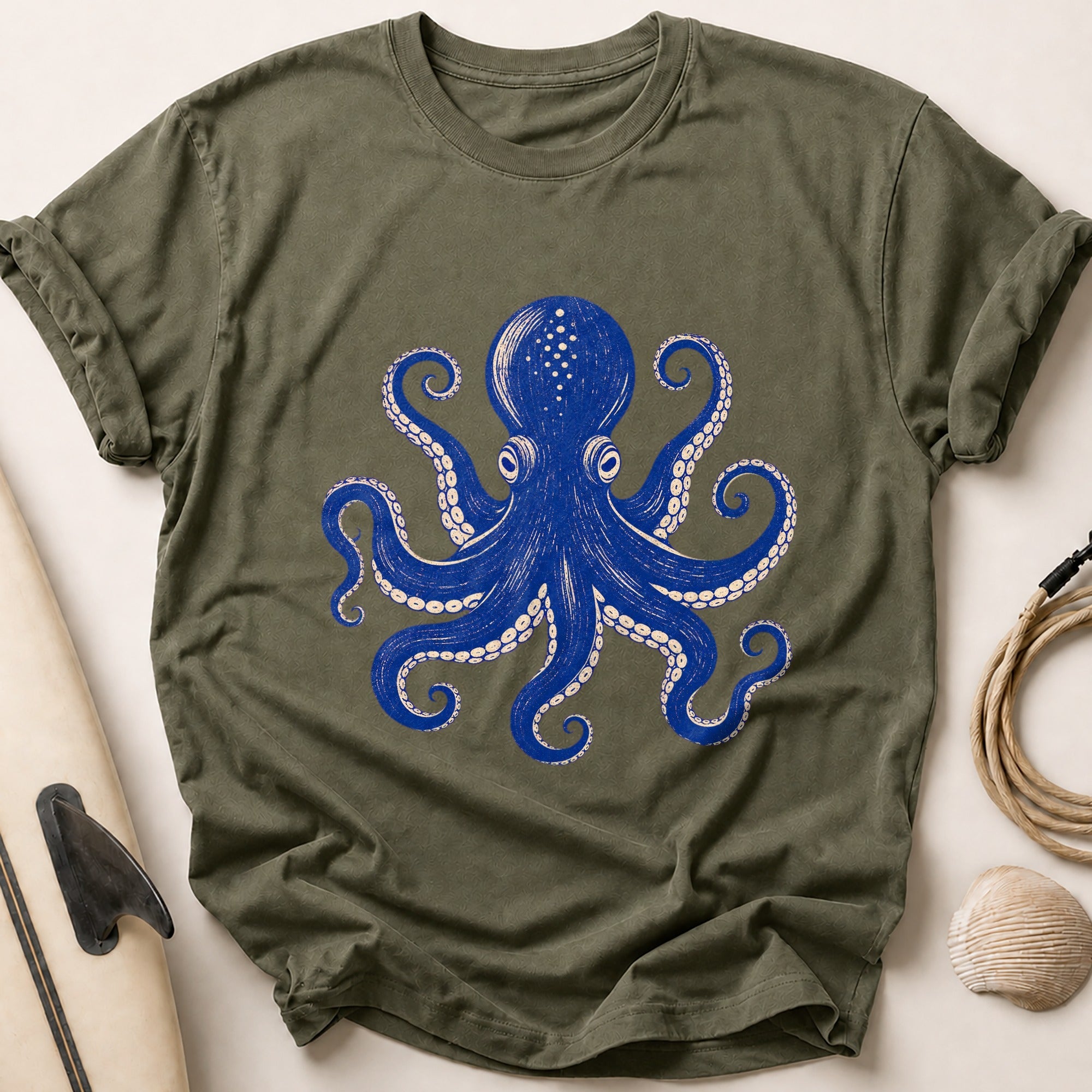 Octopus Tee - Olive