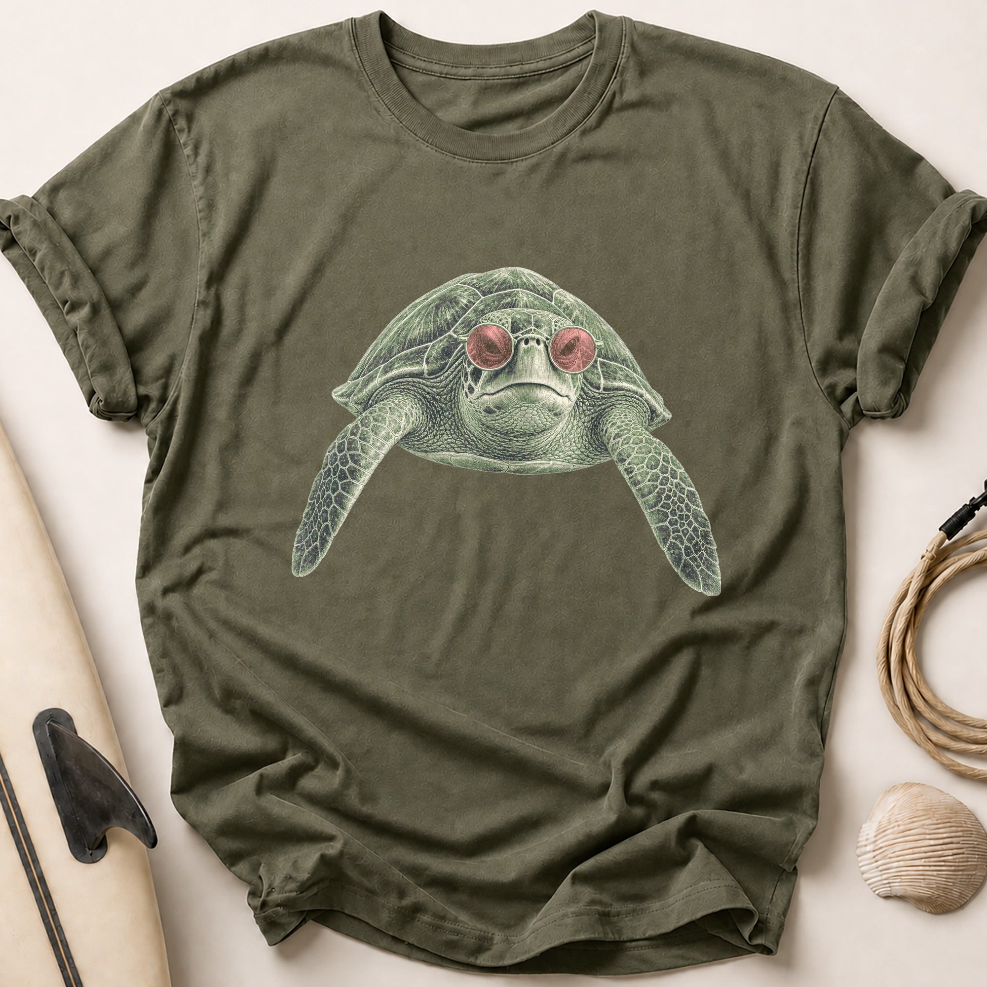 Green Sea Turtle Tee - Olive