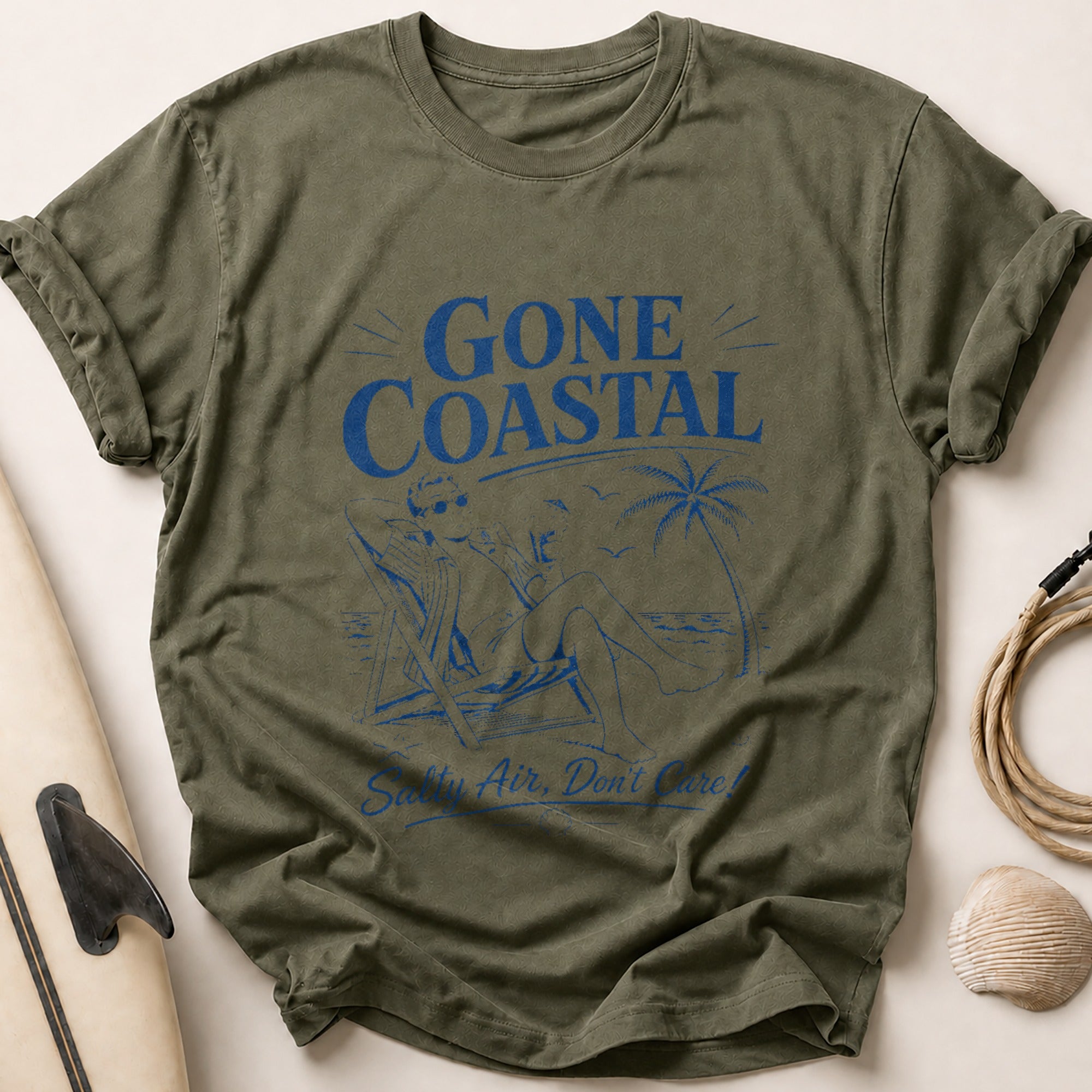 Gone Coastal Tee - Olive