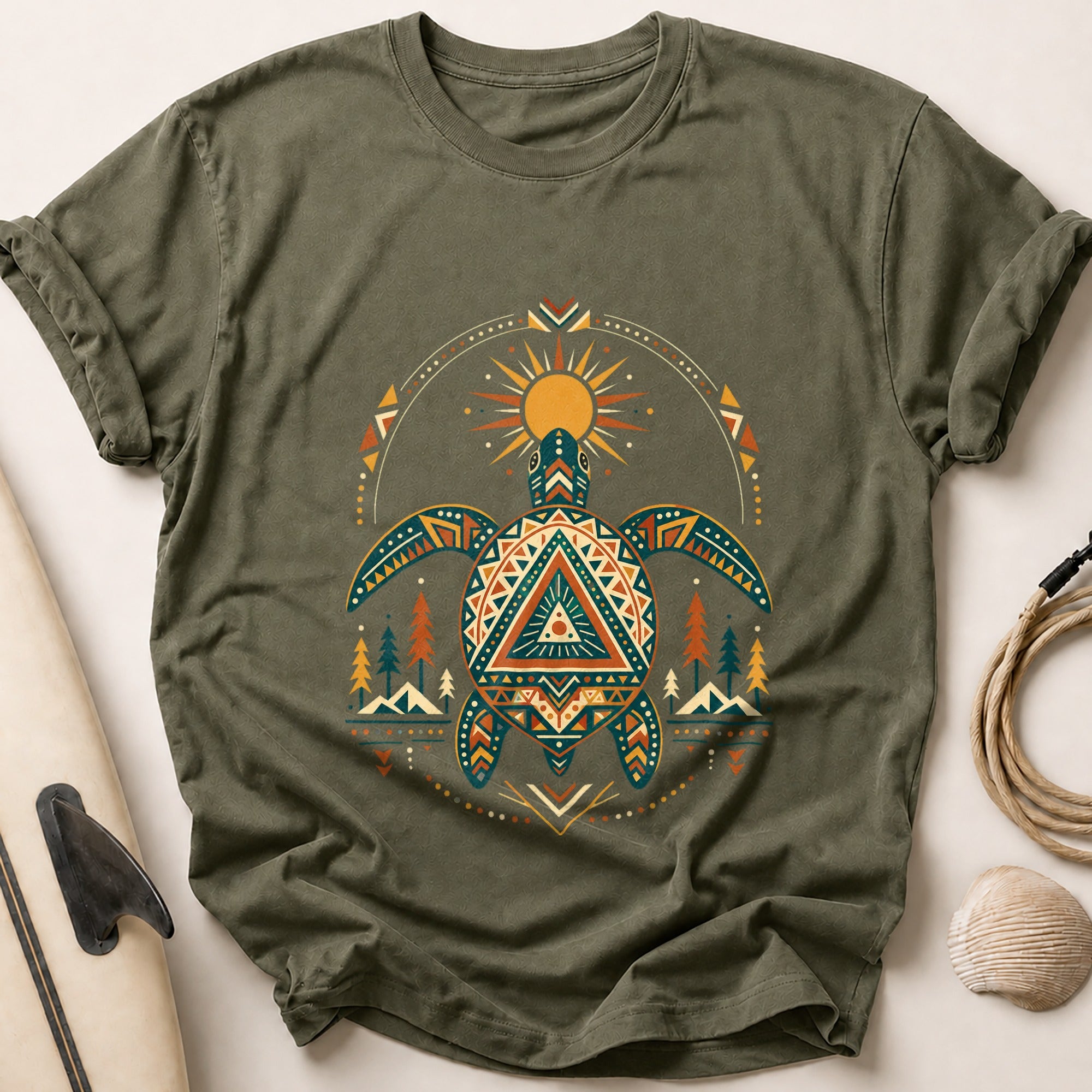 Spirit Sea Turtle Tee - Olive