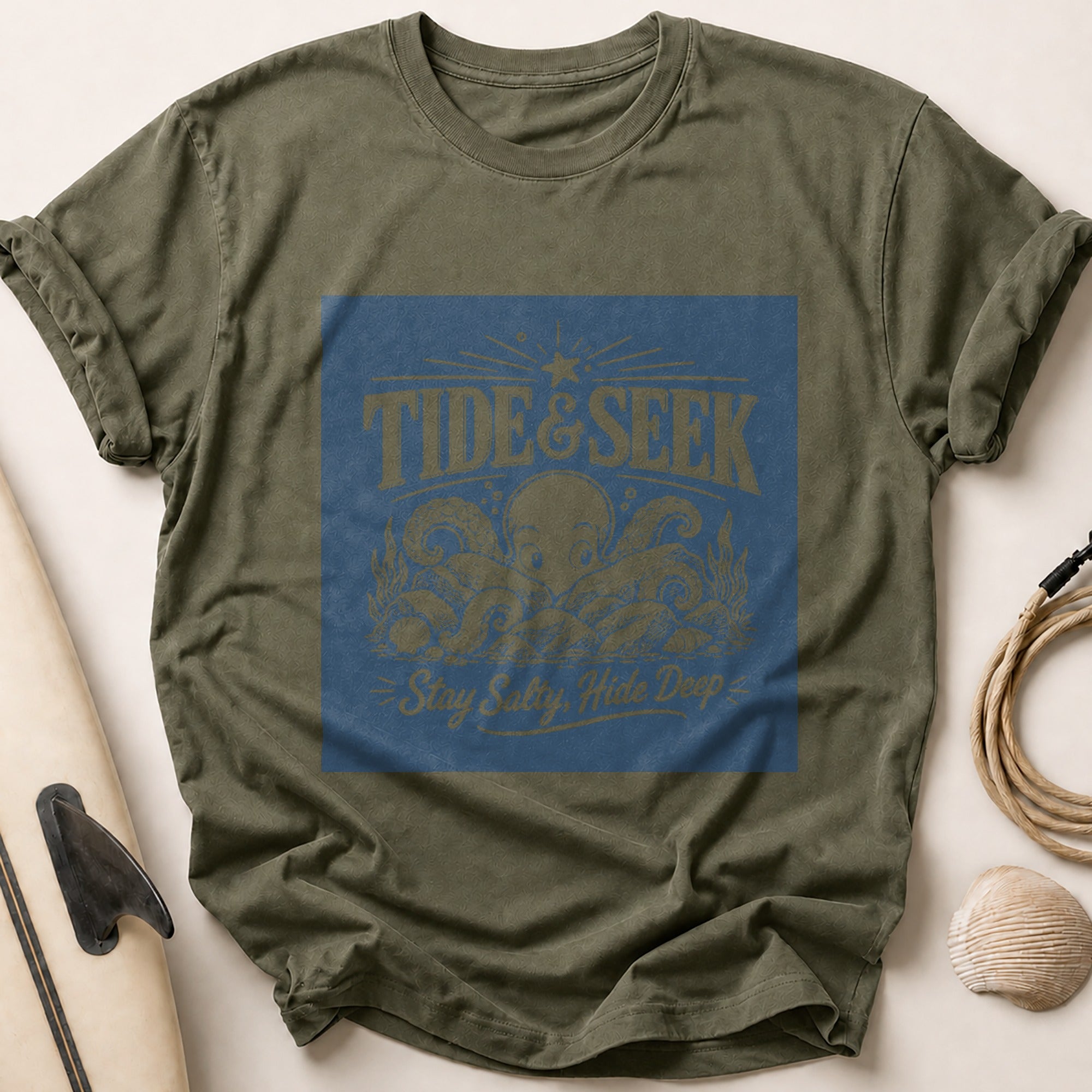 Tide & Seek Tee - Olive