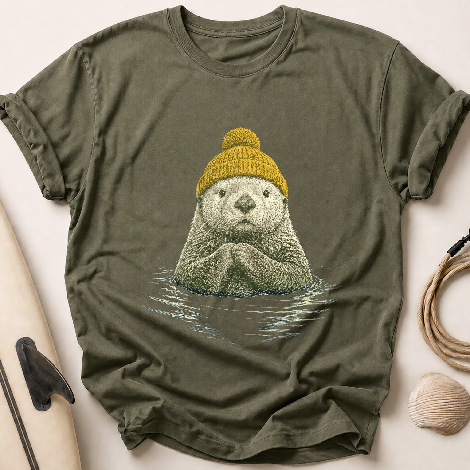 Sea Otter Tee - Olive