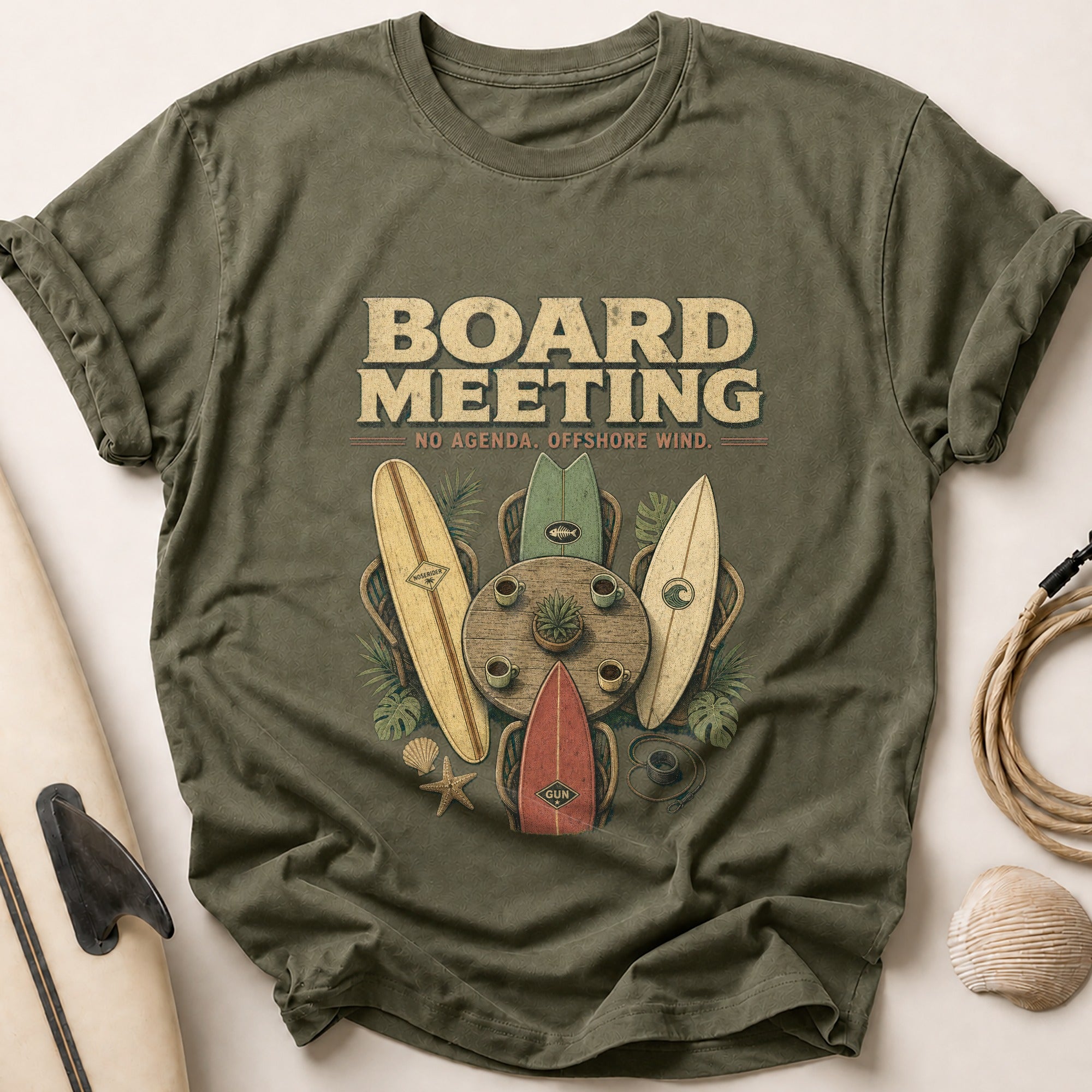 Board Meeting Tee - Olive
