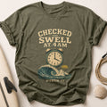 Checked the Swell at 4am Tee - Olive