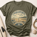 Perranporth at Low Tide Tee - Olive