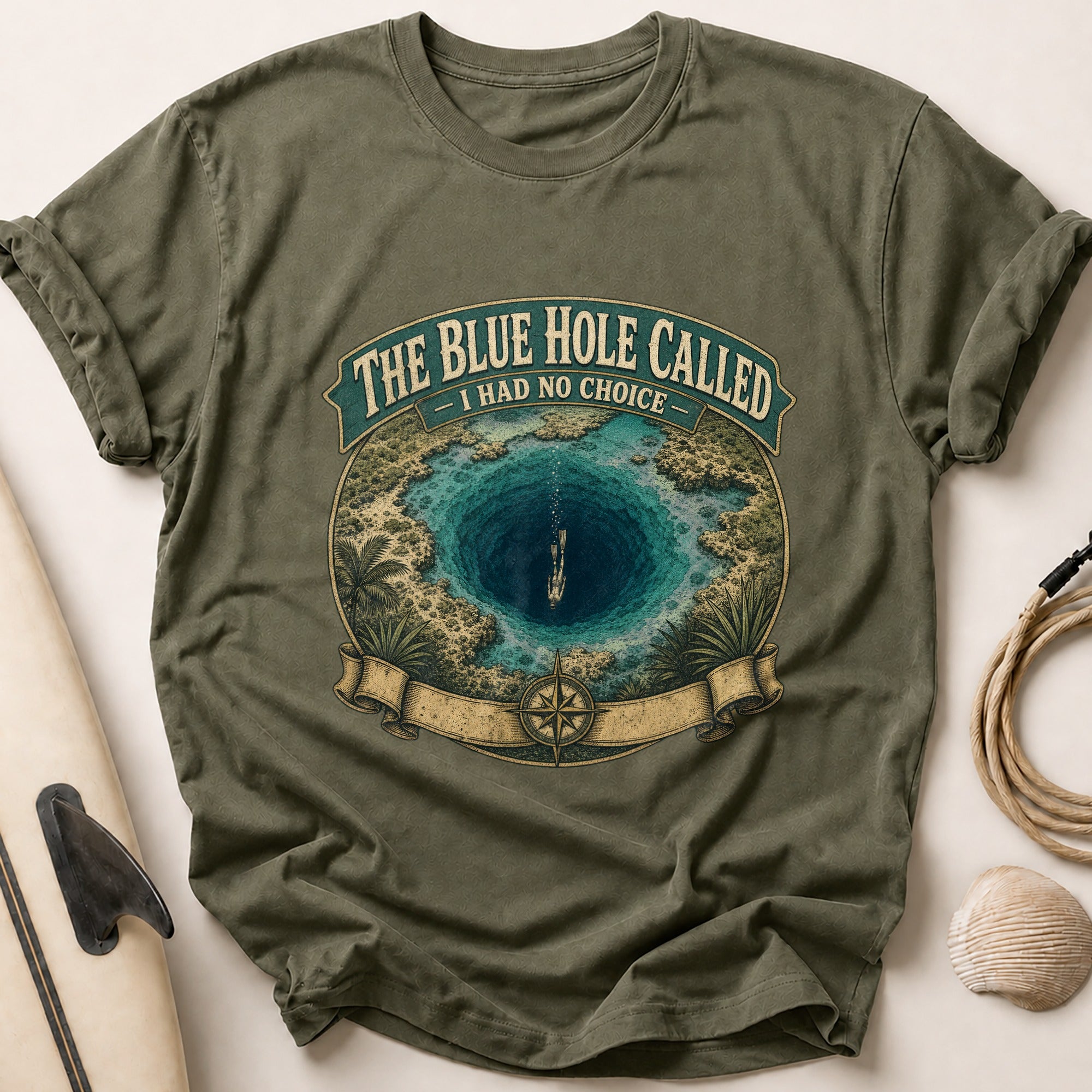 The Blue Hole Called Tee - Olive
