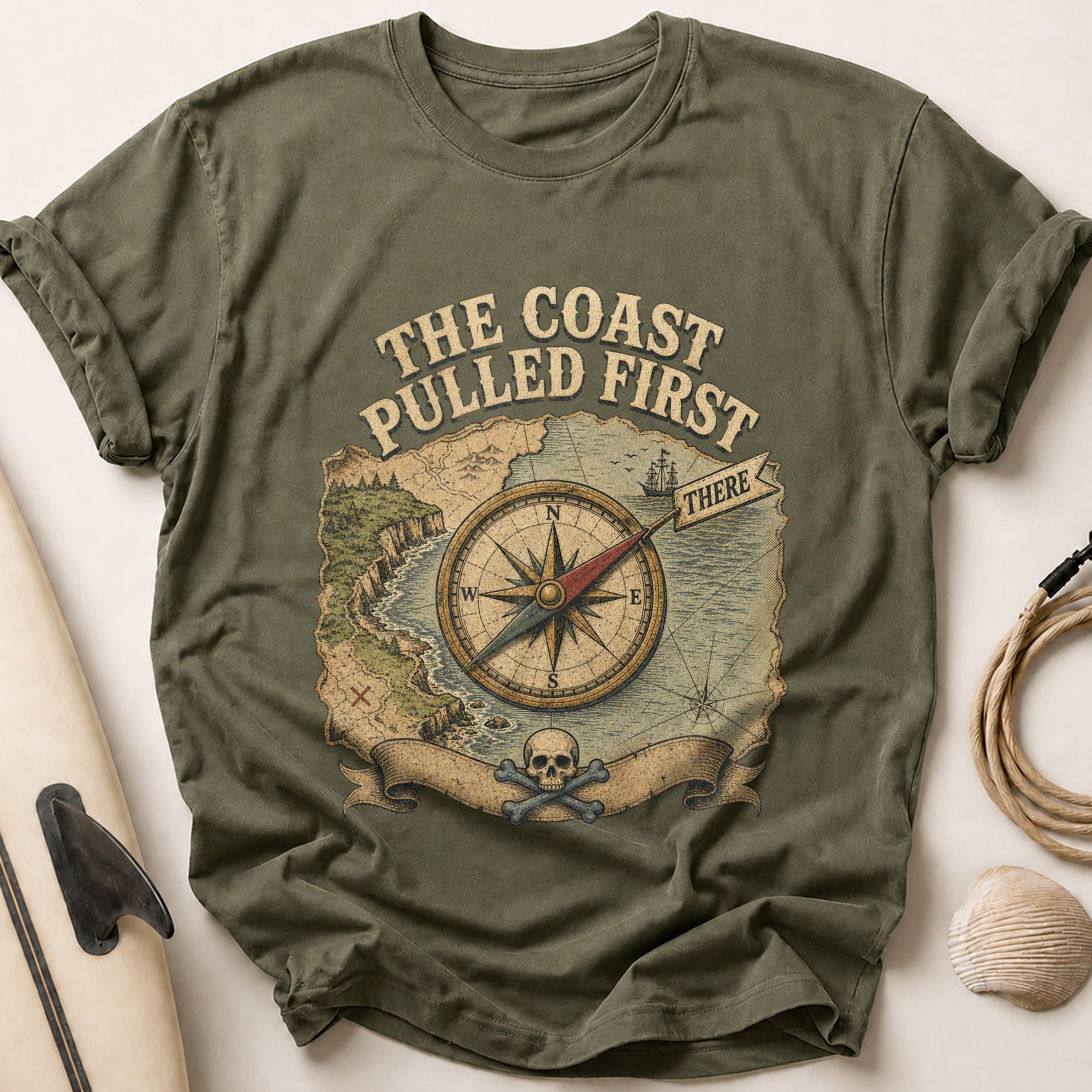 Coast Pulled First Tee - Olive