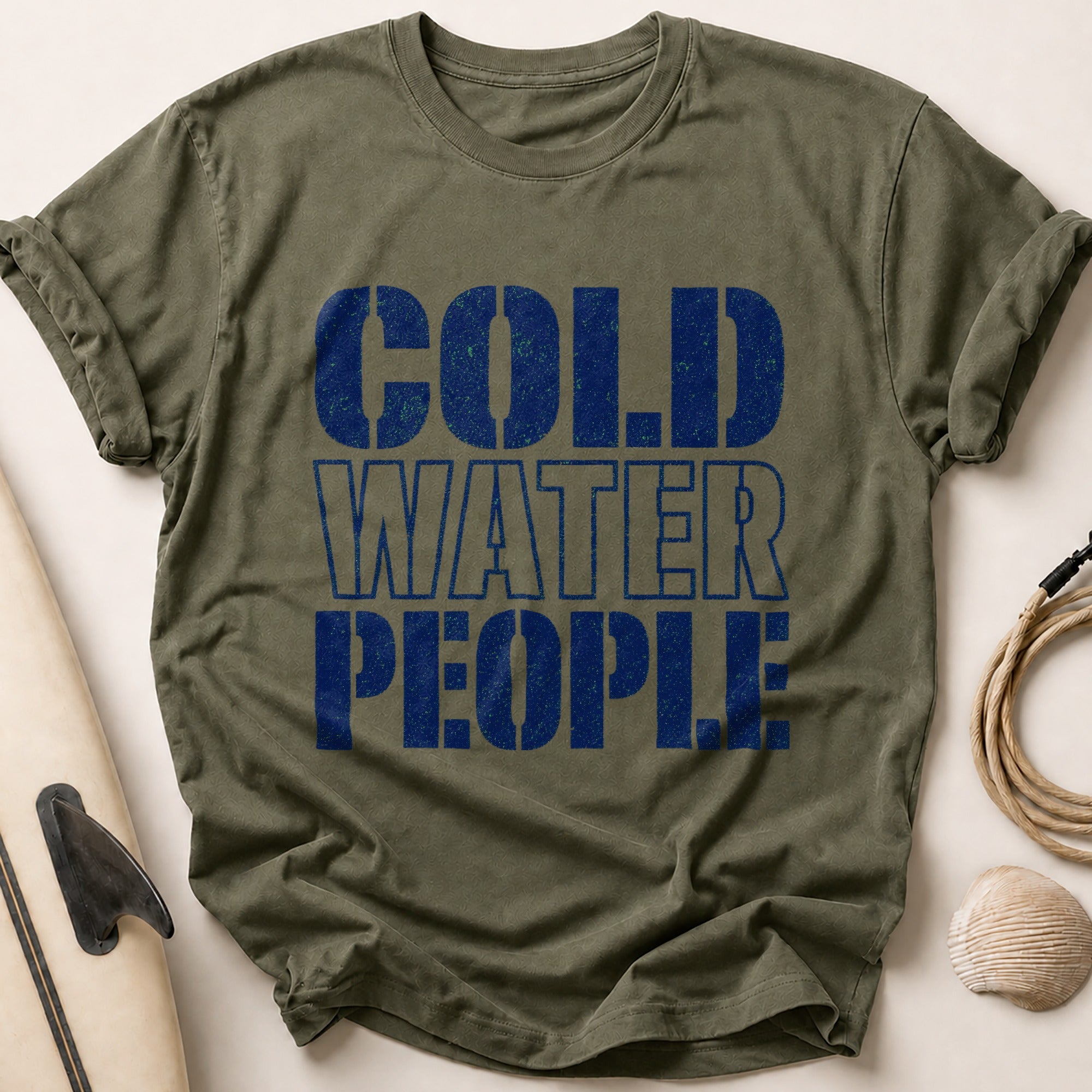 Cold Water People Tee - Olive