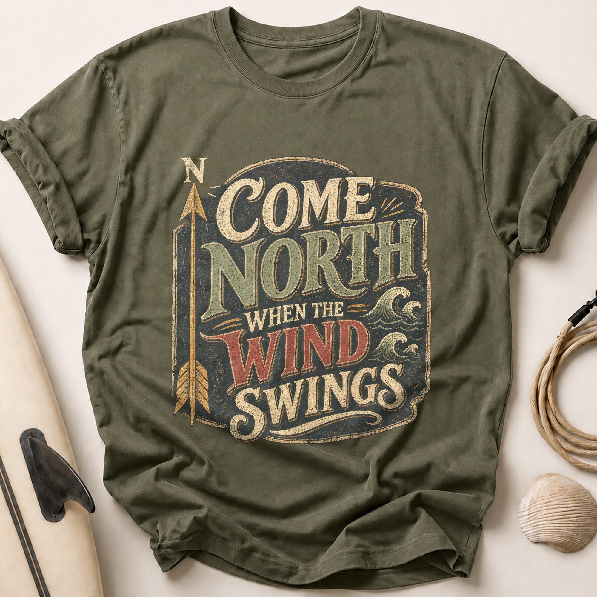 Come North Wind Swings Tee - Olive