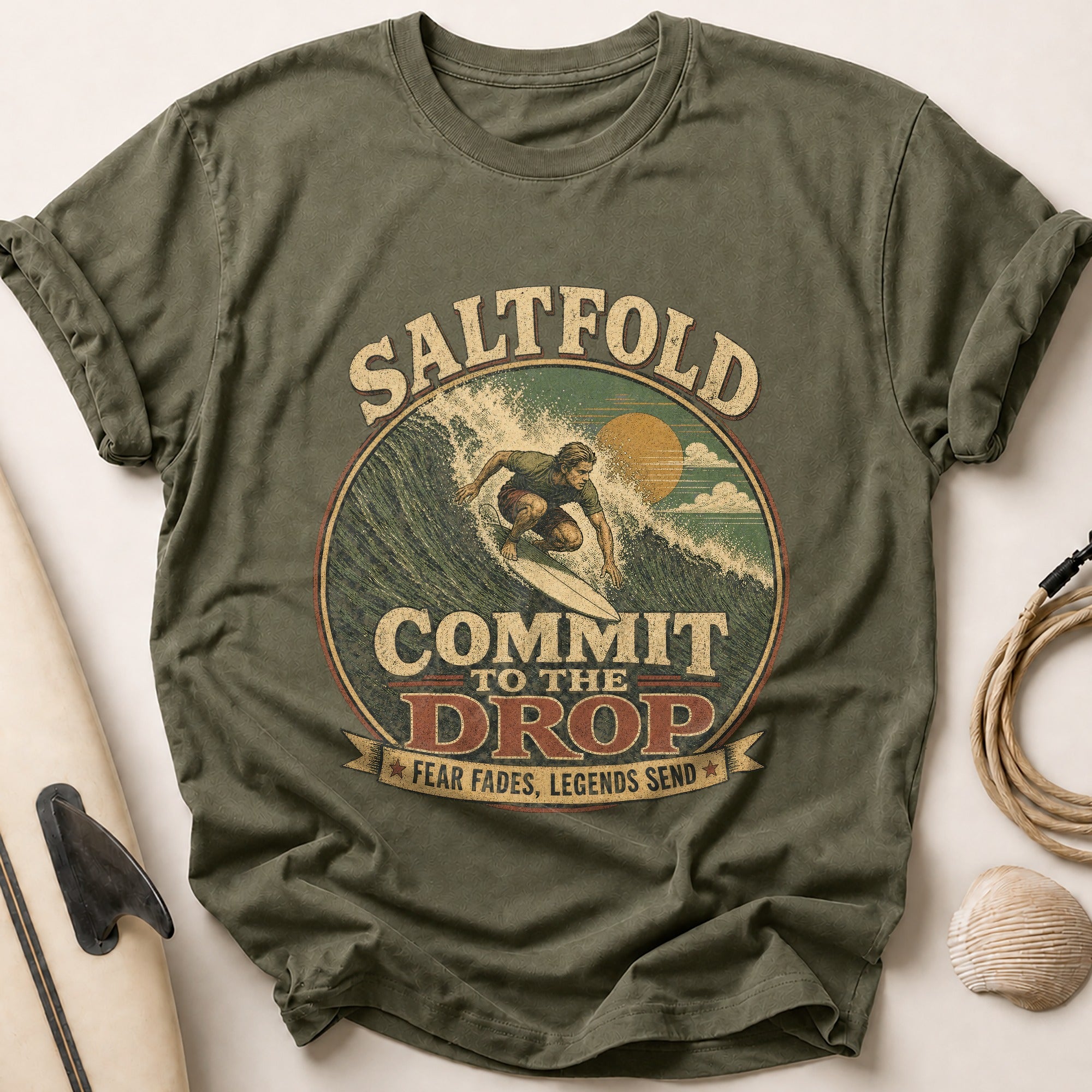 Commit To The Drop Tee - Olive