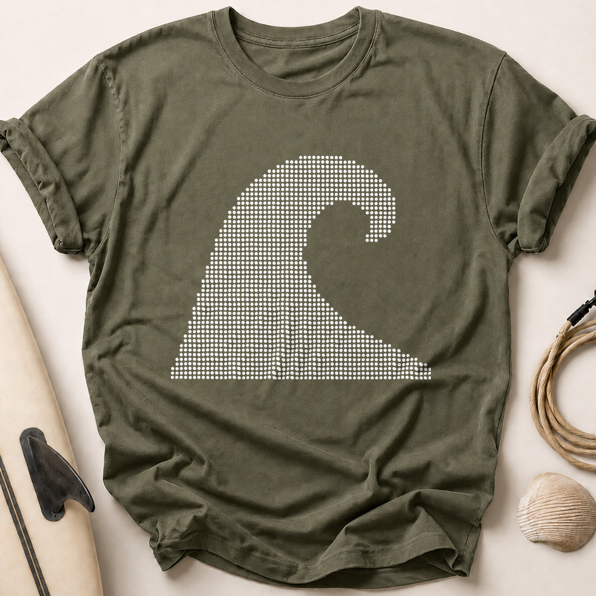 Dotted Wave 27 Tee - Olive