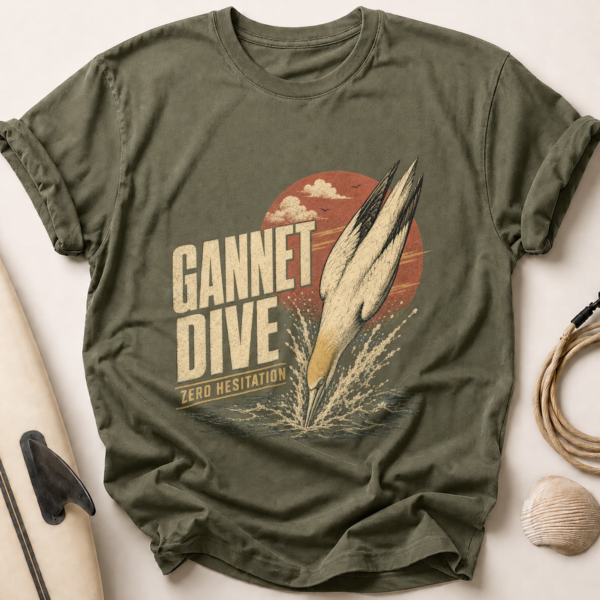 Gannet Dive Tee - Olive