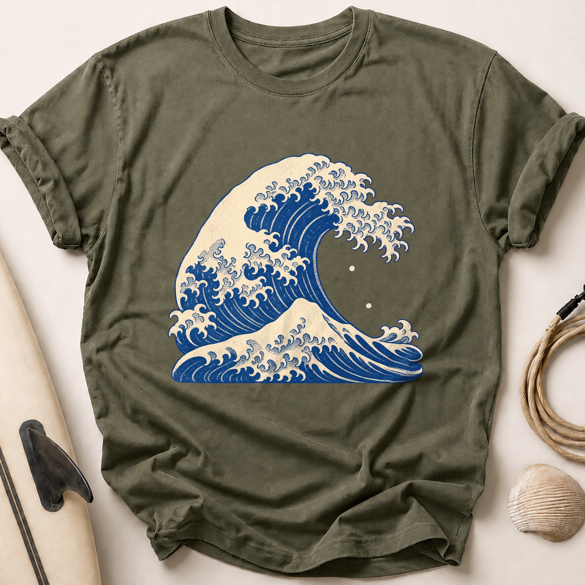 Great Wave Tee - Olive
