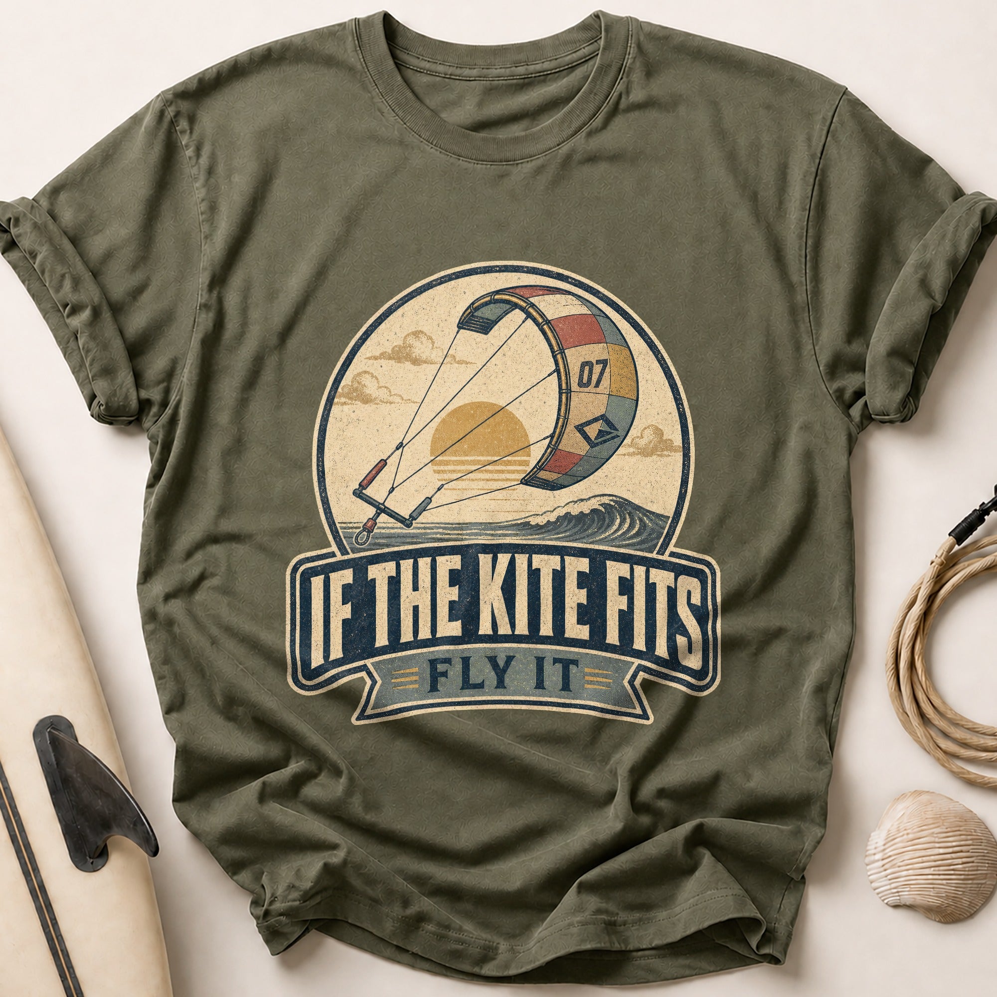 If The Kite Fits Tee - Olive