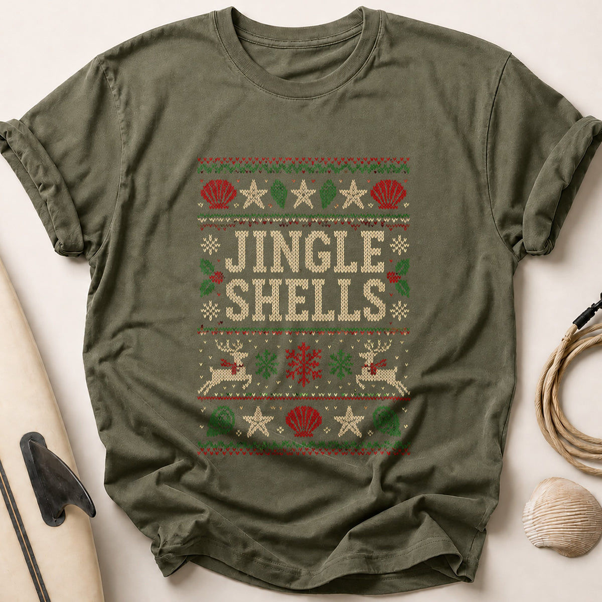 Jingle Shells 75 Tee - Olive