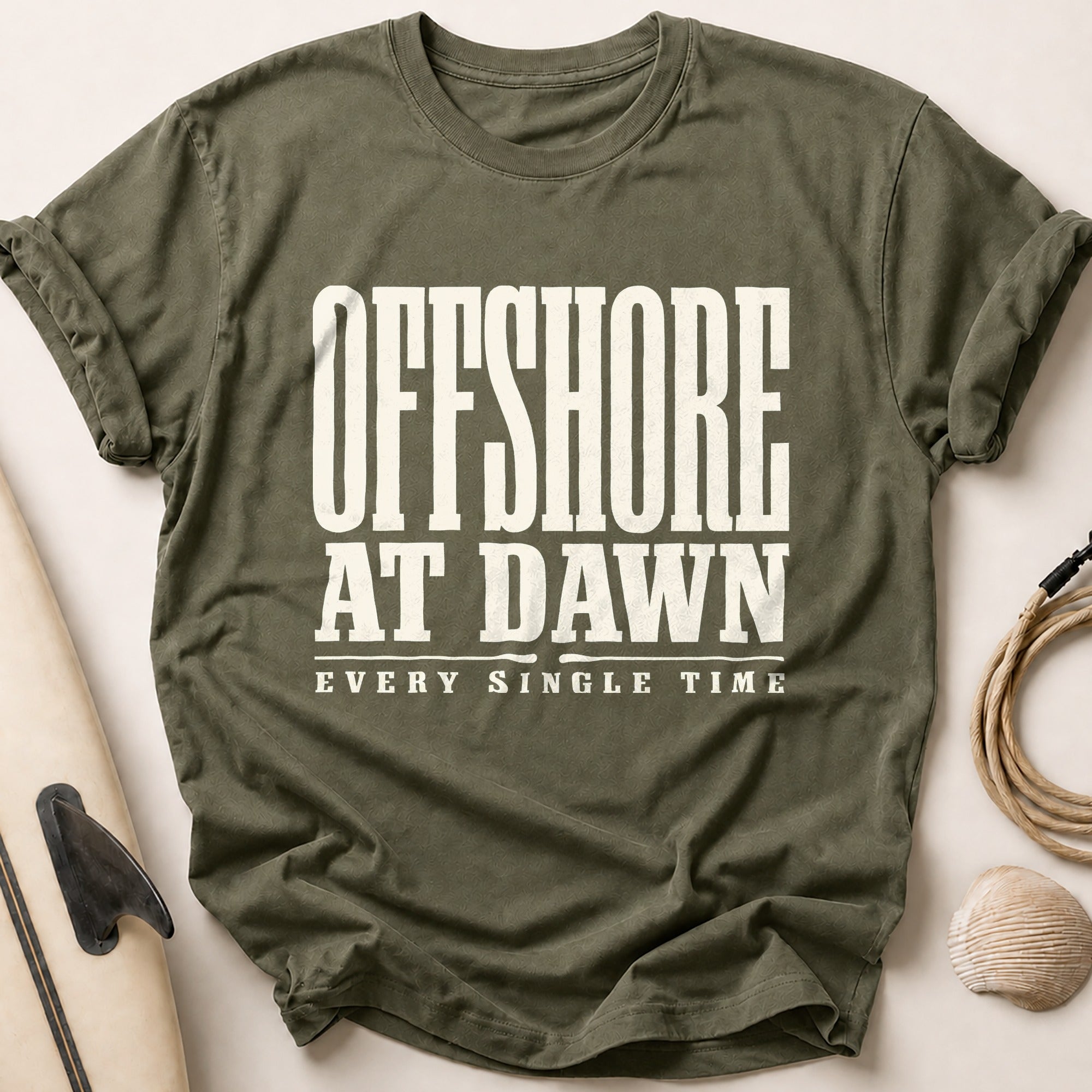 Offshore At Dawn Tee - Olive
