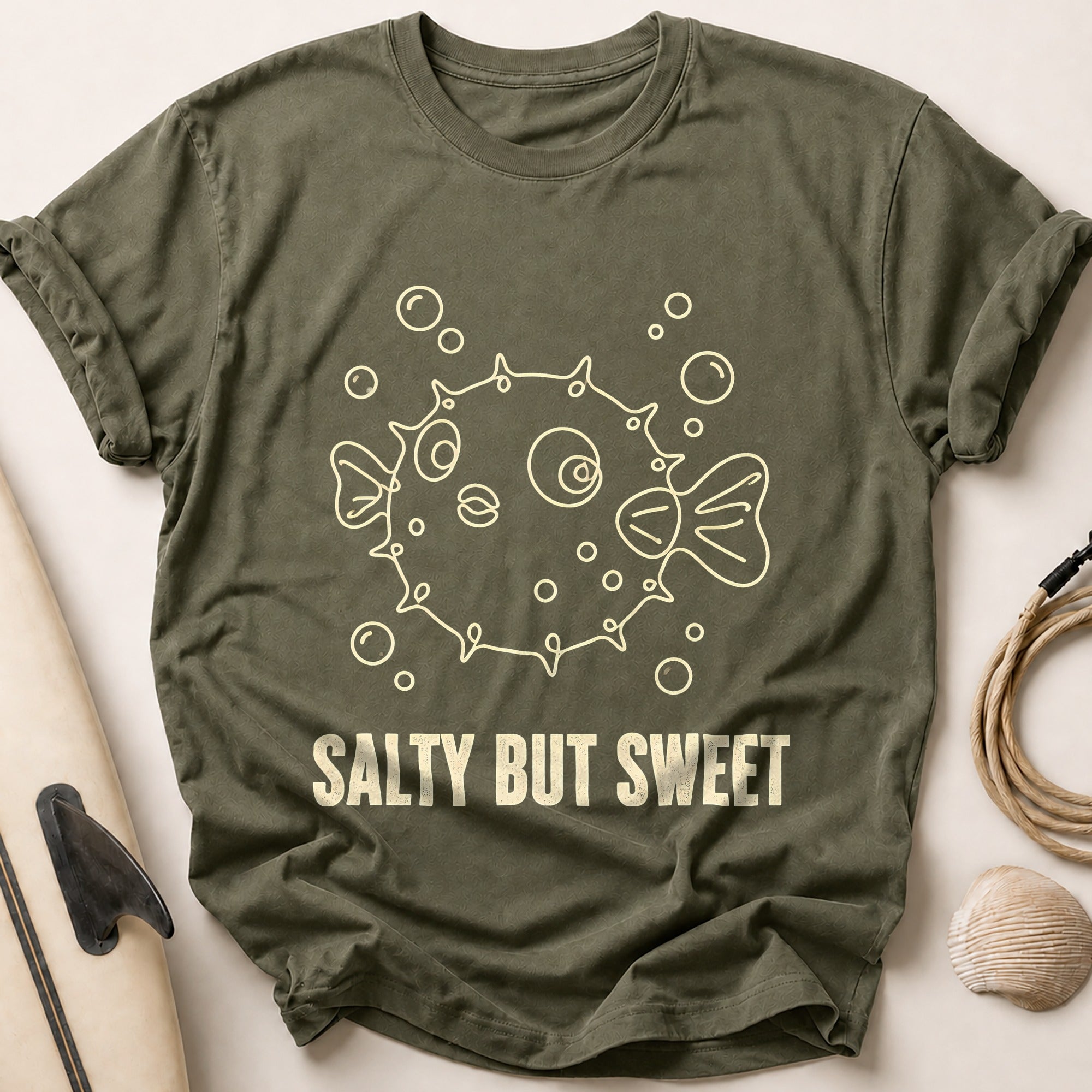 Salty But Sweet Tee - Olive
