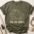 Sea The World Tee - Olive