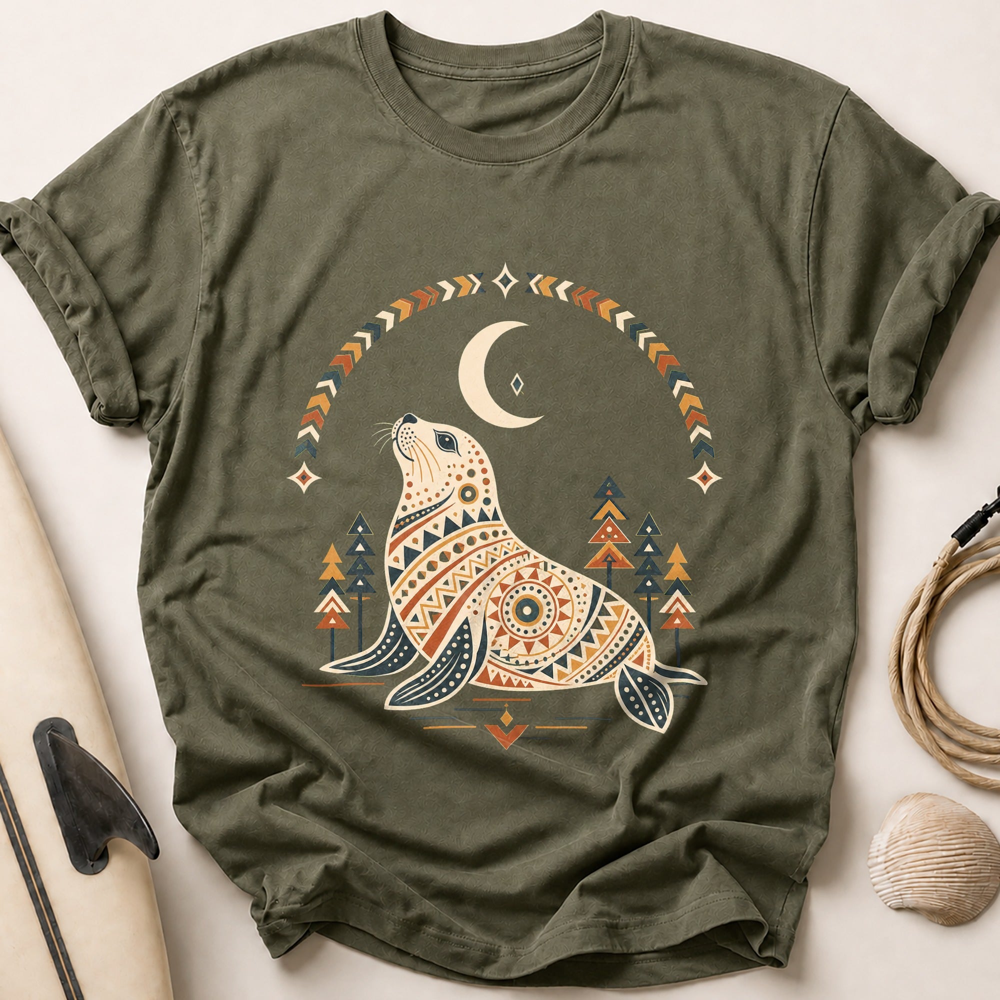 Seal Spirit Tee - Olive