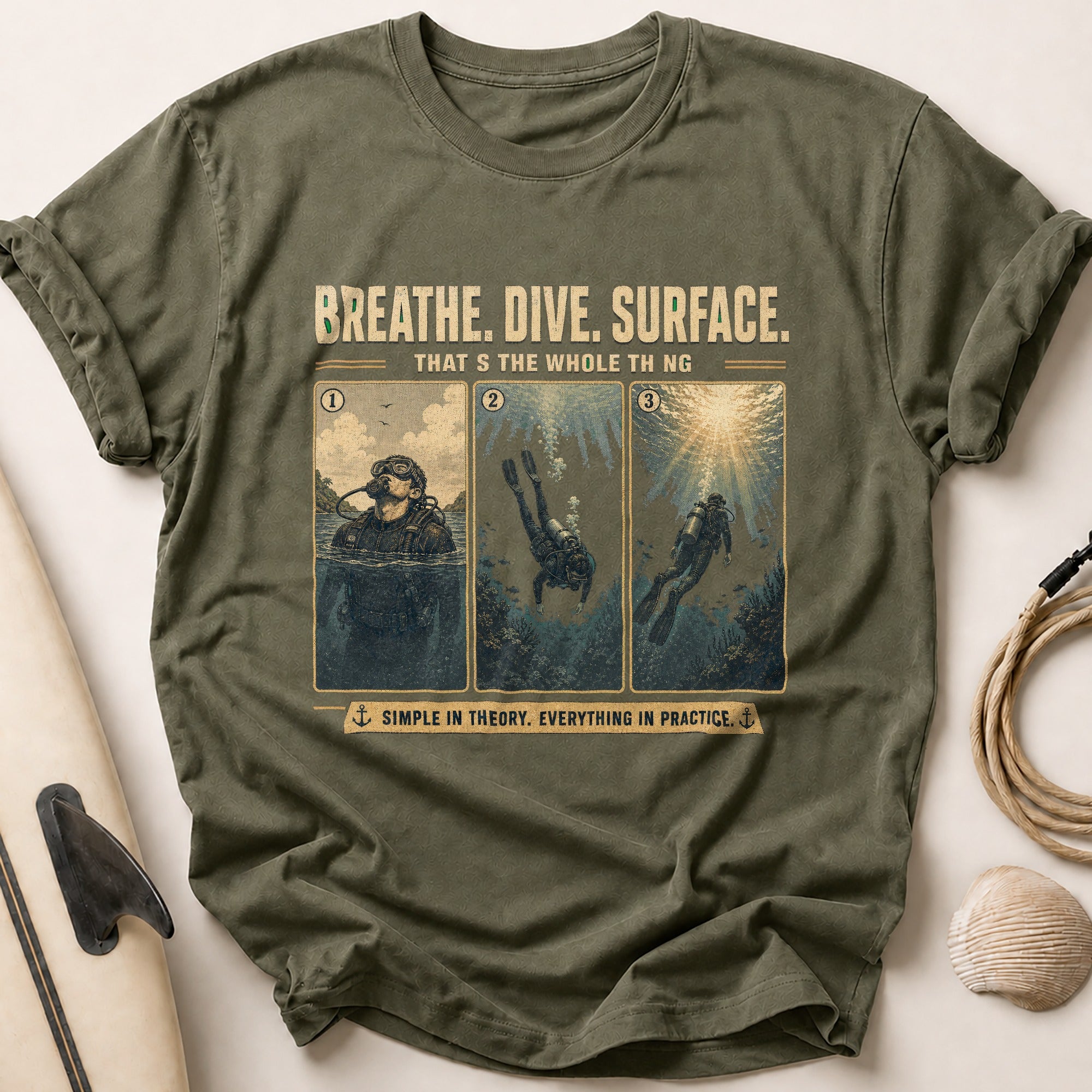 Simple In Theory Tee - Olive
