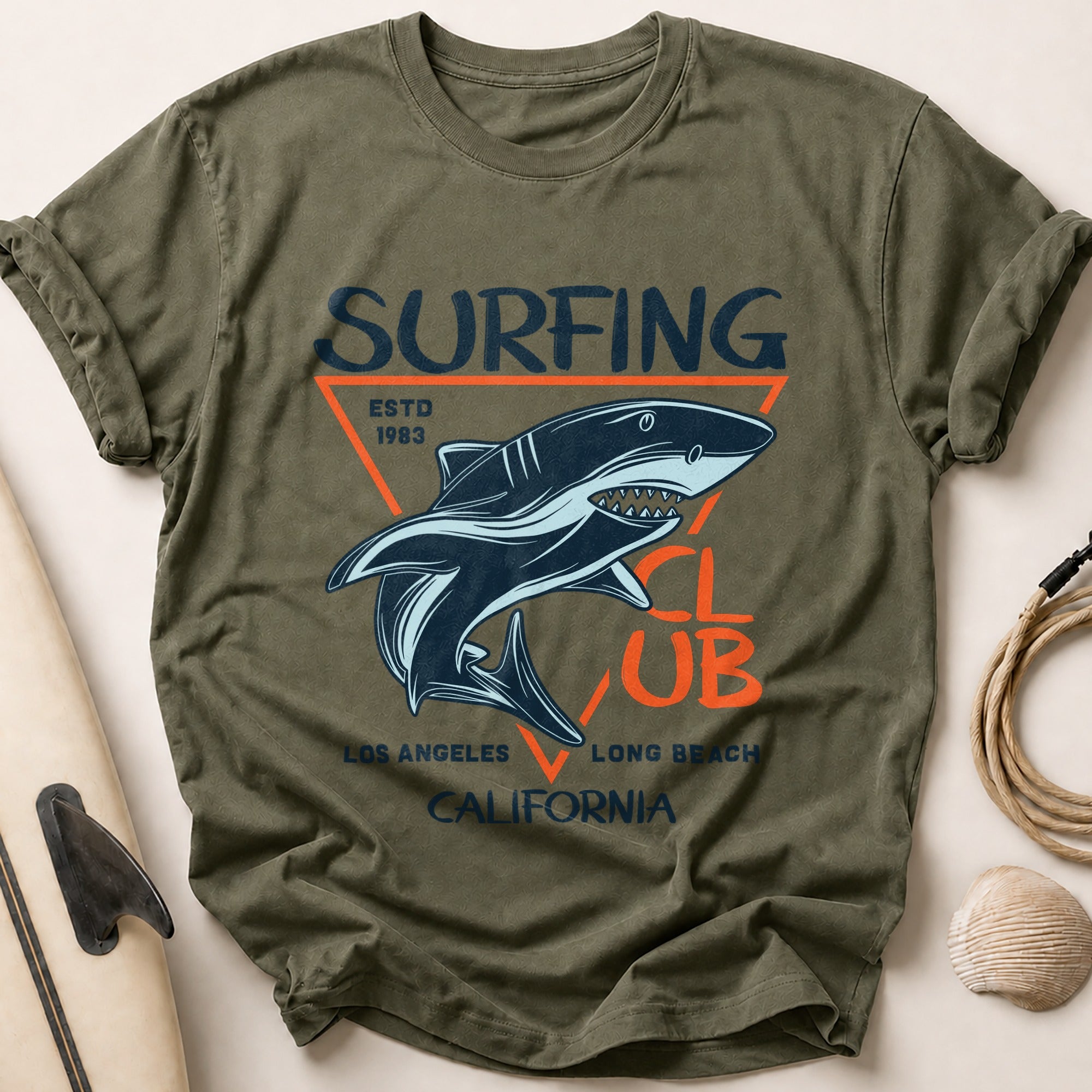 Surfing Estd 1983 Tee - Olive