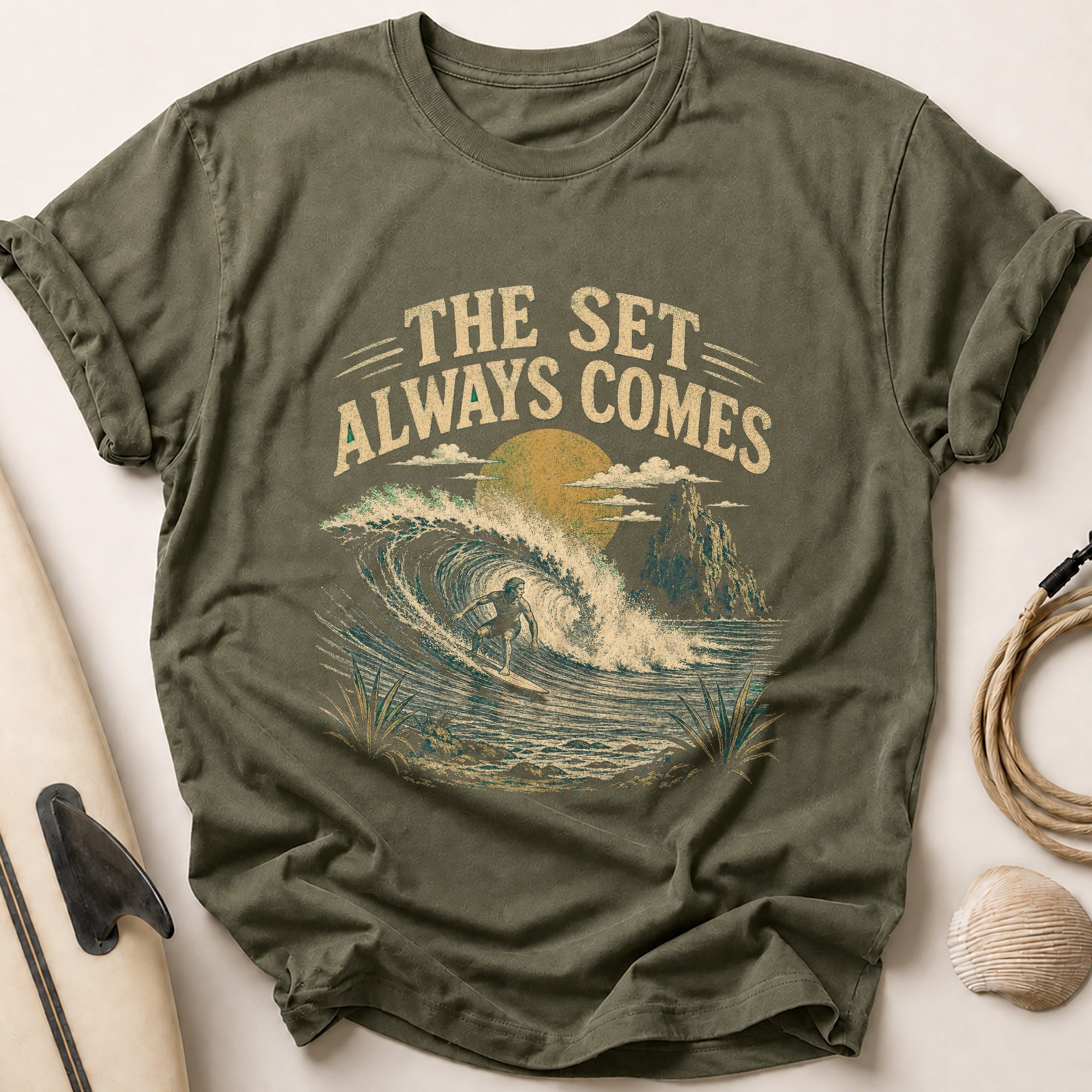 The Set Always Comes Tee - Olive