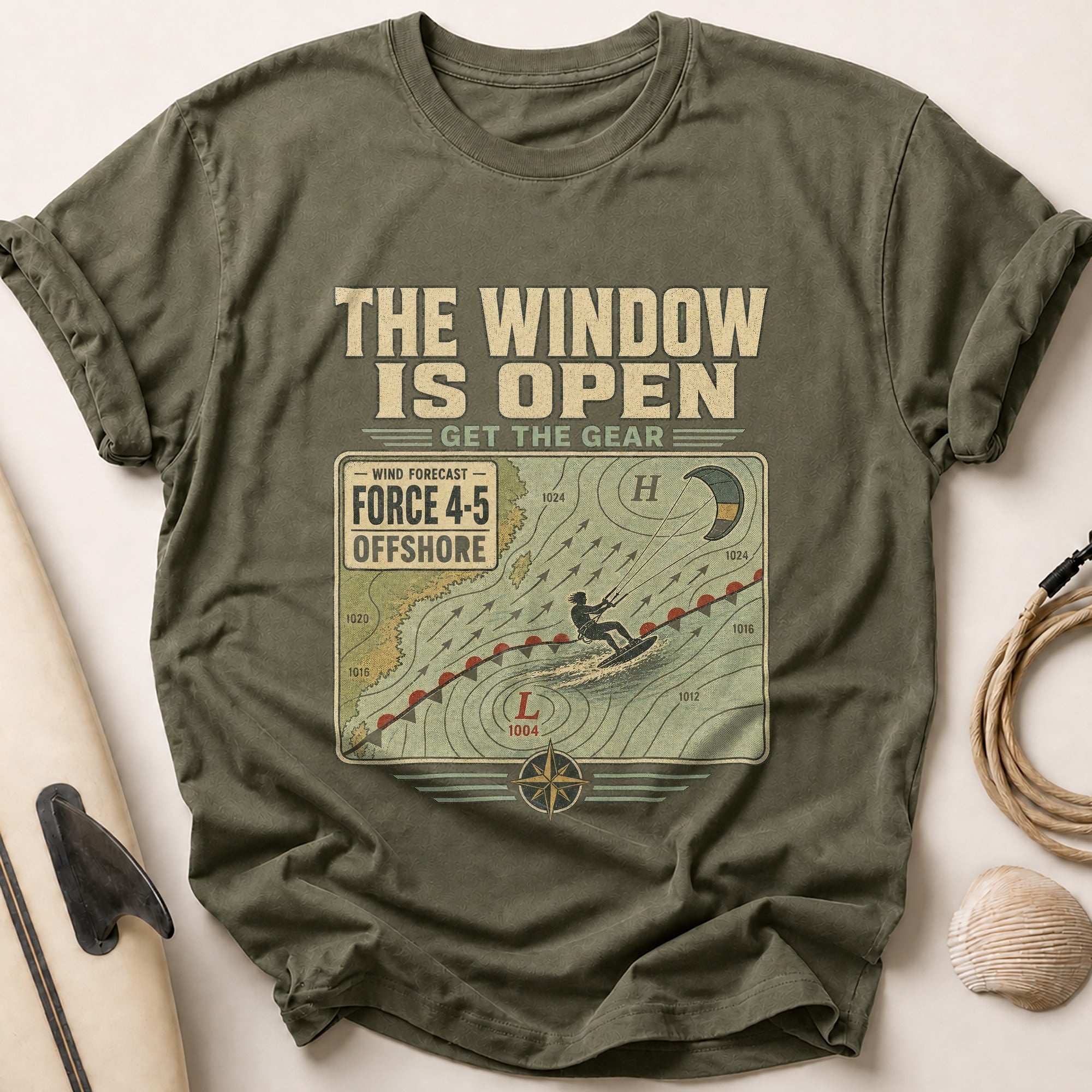 The Window Is Open Tee - Olive
