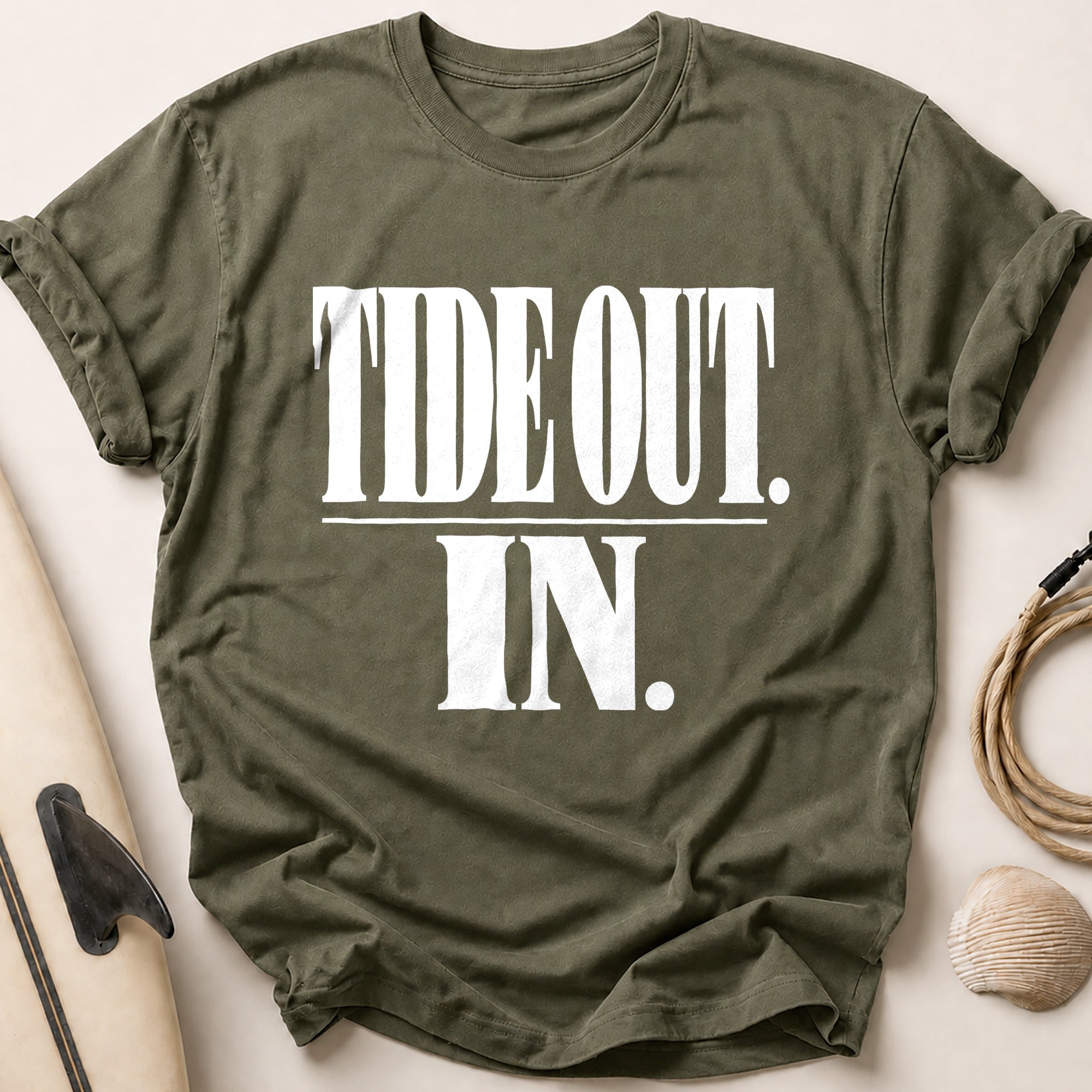 Tide Out In Tee - Olive