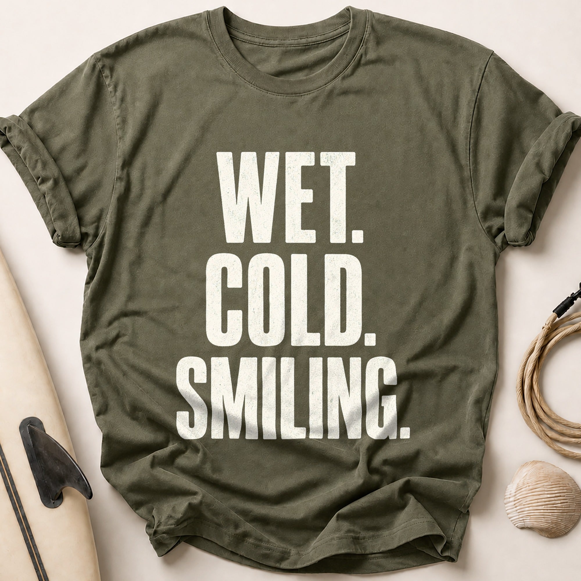 Wet Cold Smiling Tee - Olive