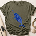 Narwhal Ocean Marine Wildlife Tee - Olive