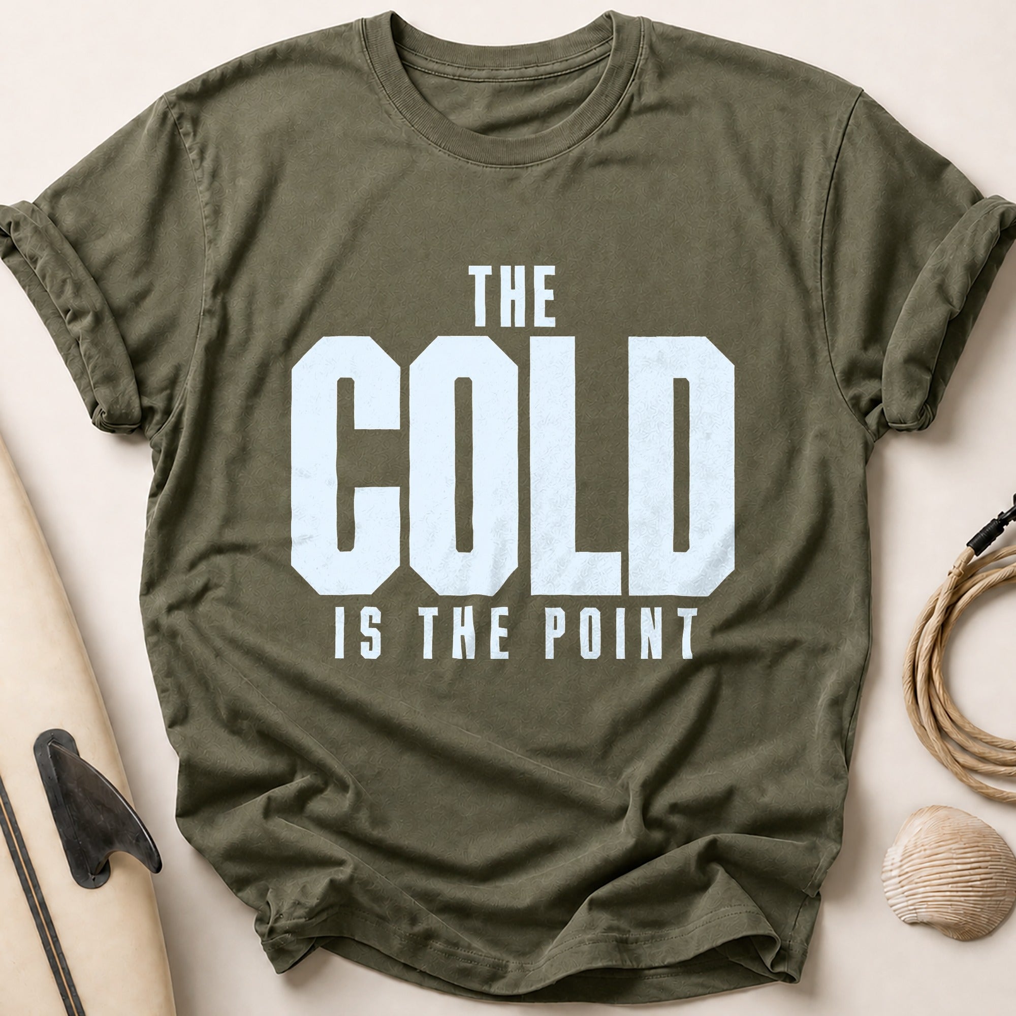 THE COLD IS THE POINT III Tee - Olive