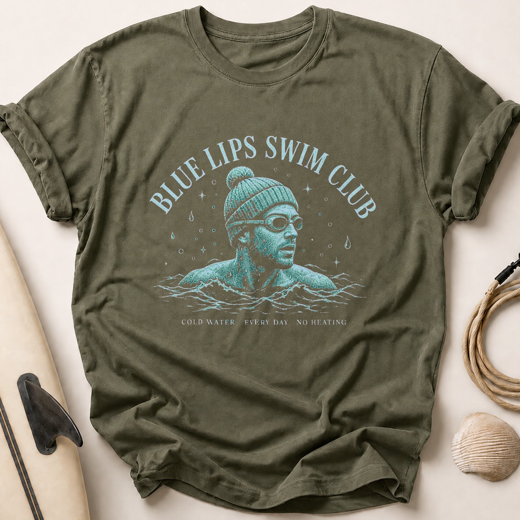 BLUE LIPS SWIM CLUB Tee - Olive