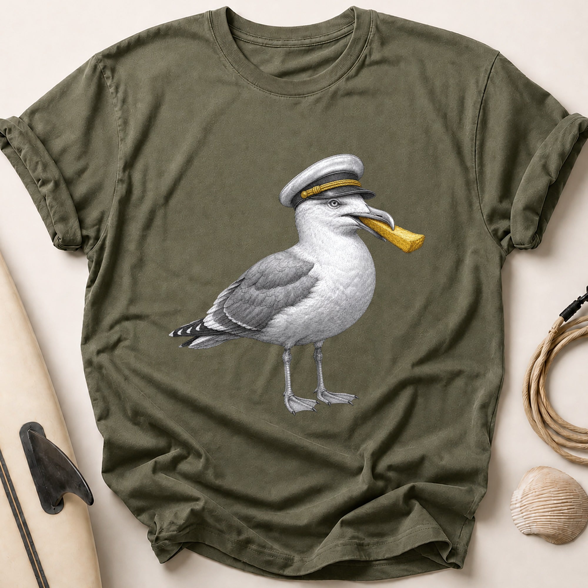 Chip Shop Captain Tee - Olive
