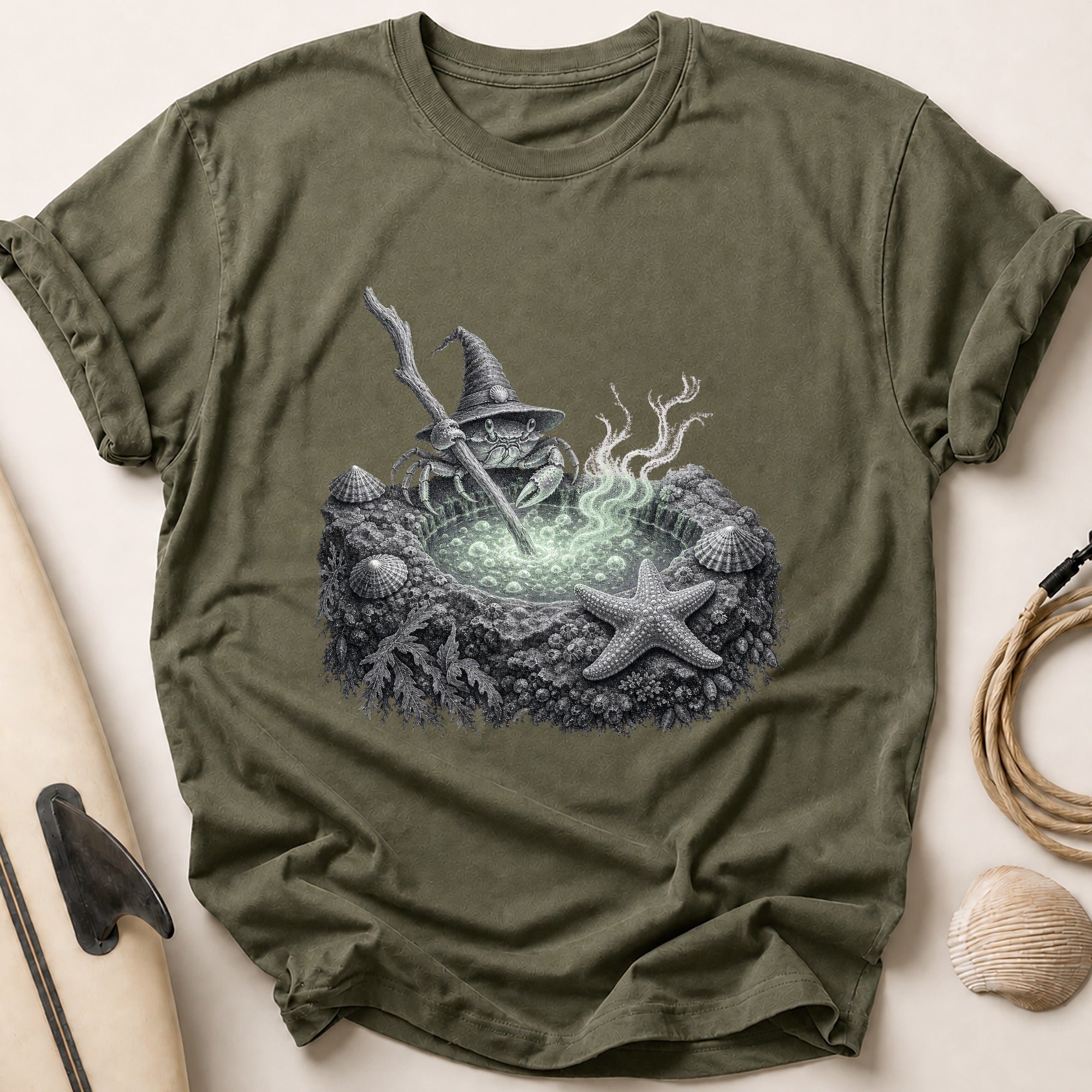 Rockpool Cauldron Tee - Olive