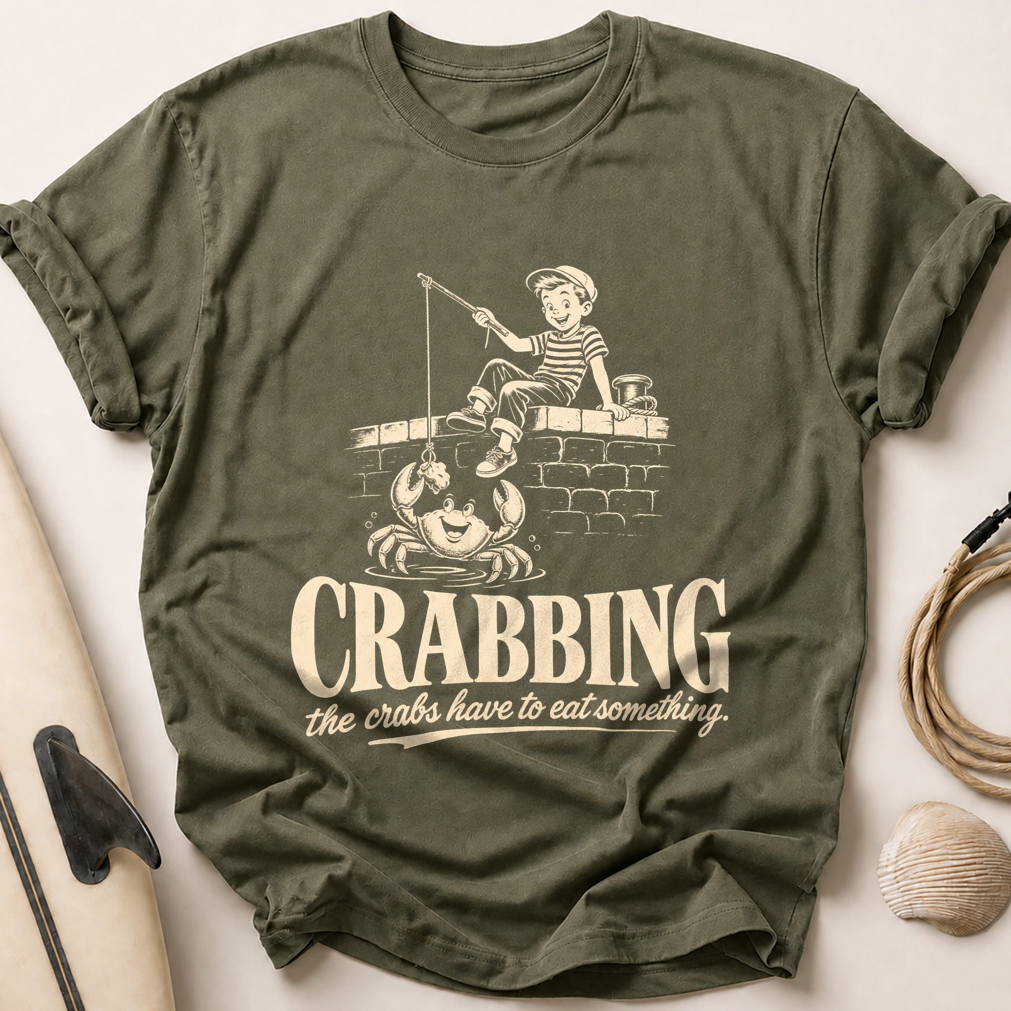CRABBING Tee - Olive