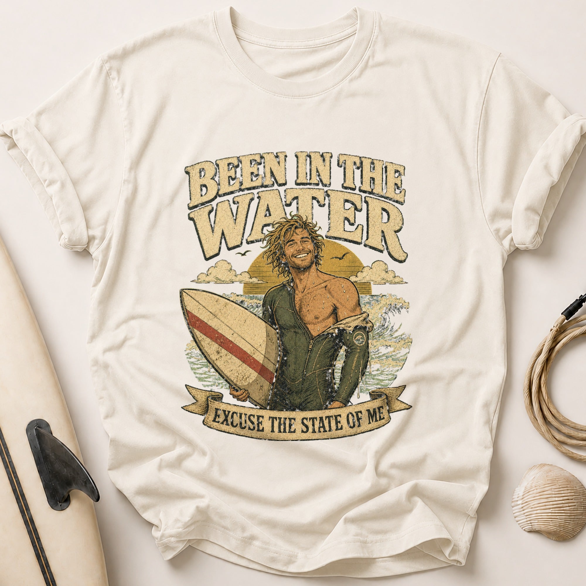 Been In The Water Tee - Stone
