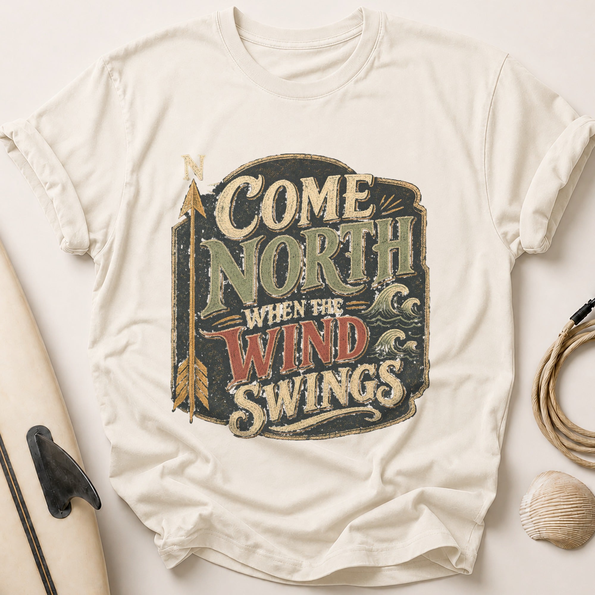 Come North Wind Swings Tee - Stone