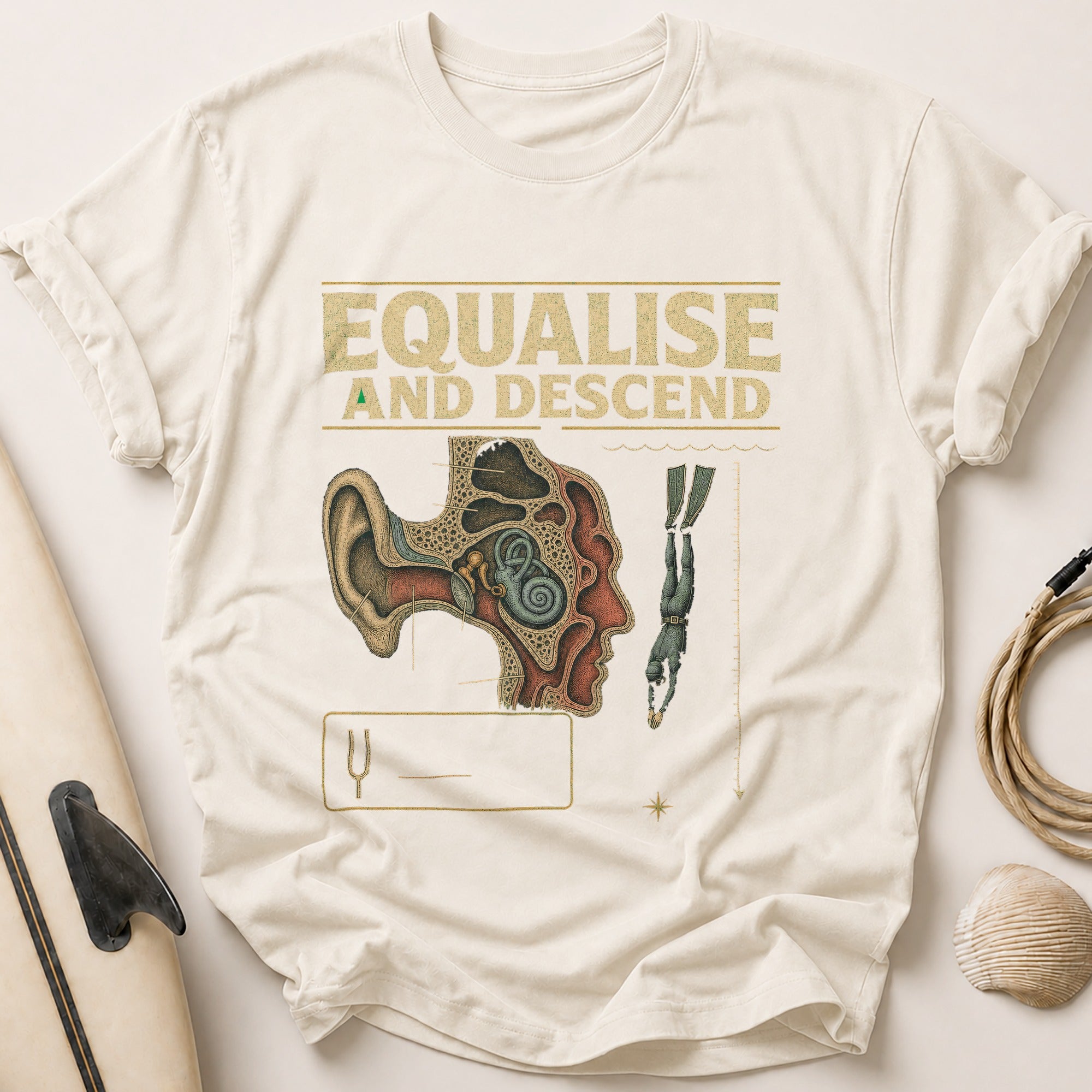 Equalise And Descend Tee - Stone