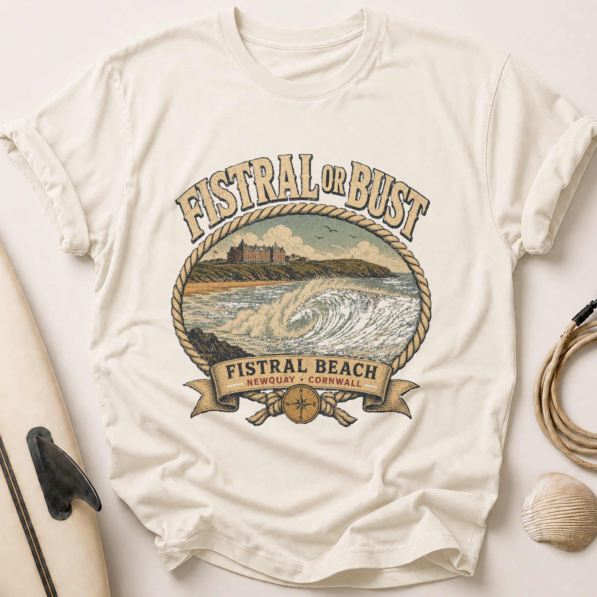 Fistral Or Bust Tee - Stone