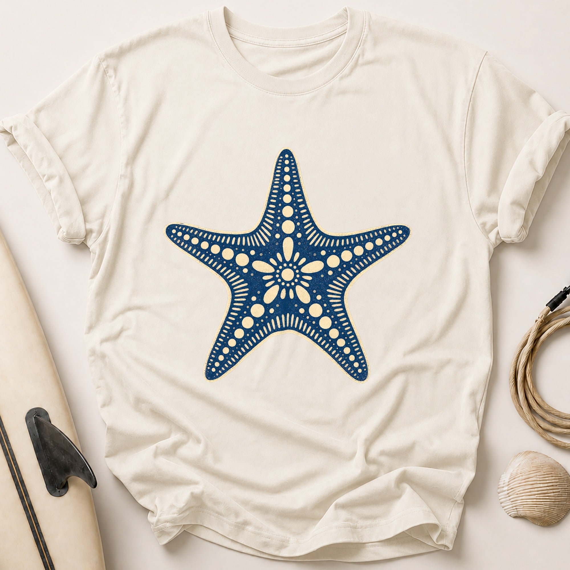 Folk Starfish Tee - Stone