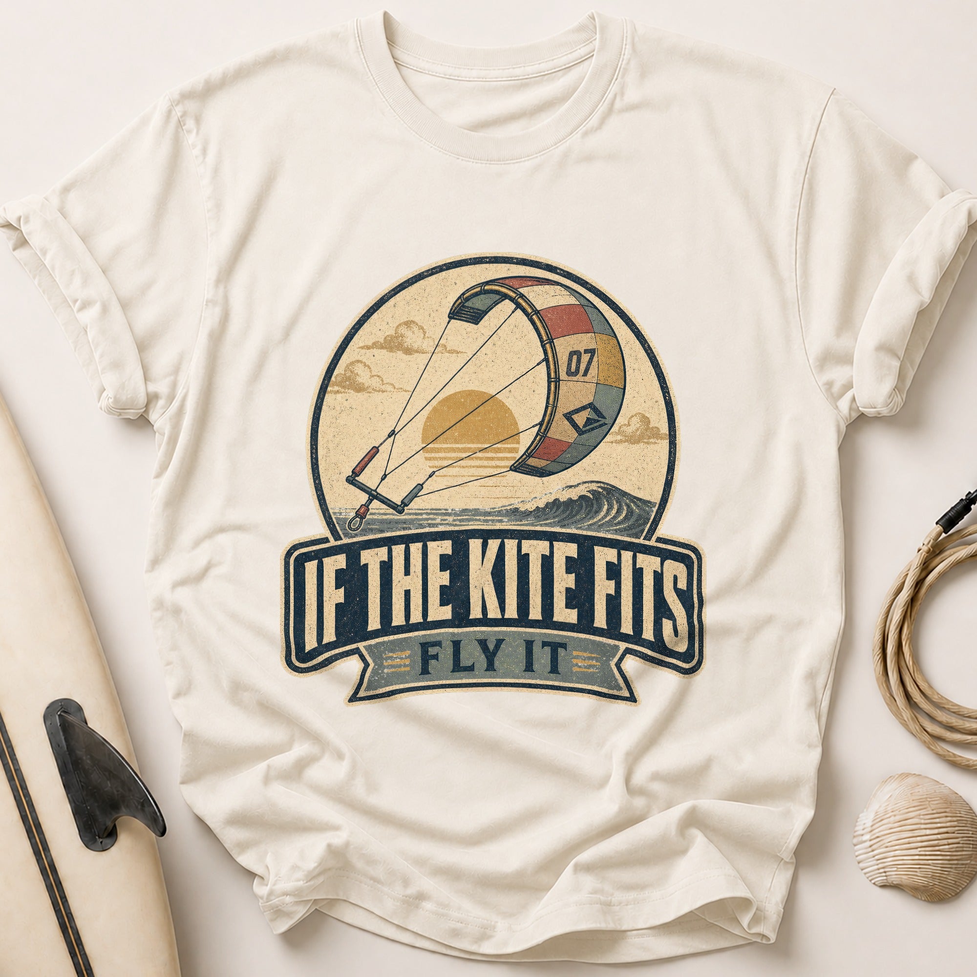 If The Kite Fits Tee - Stone