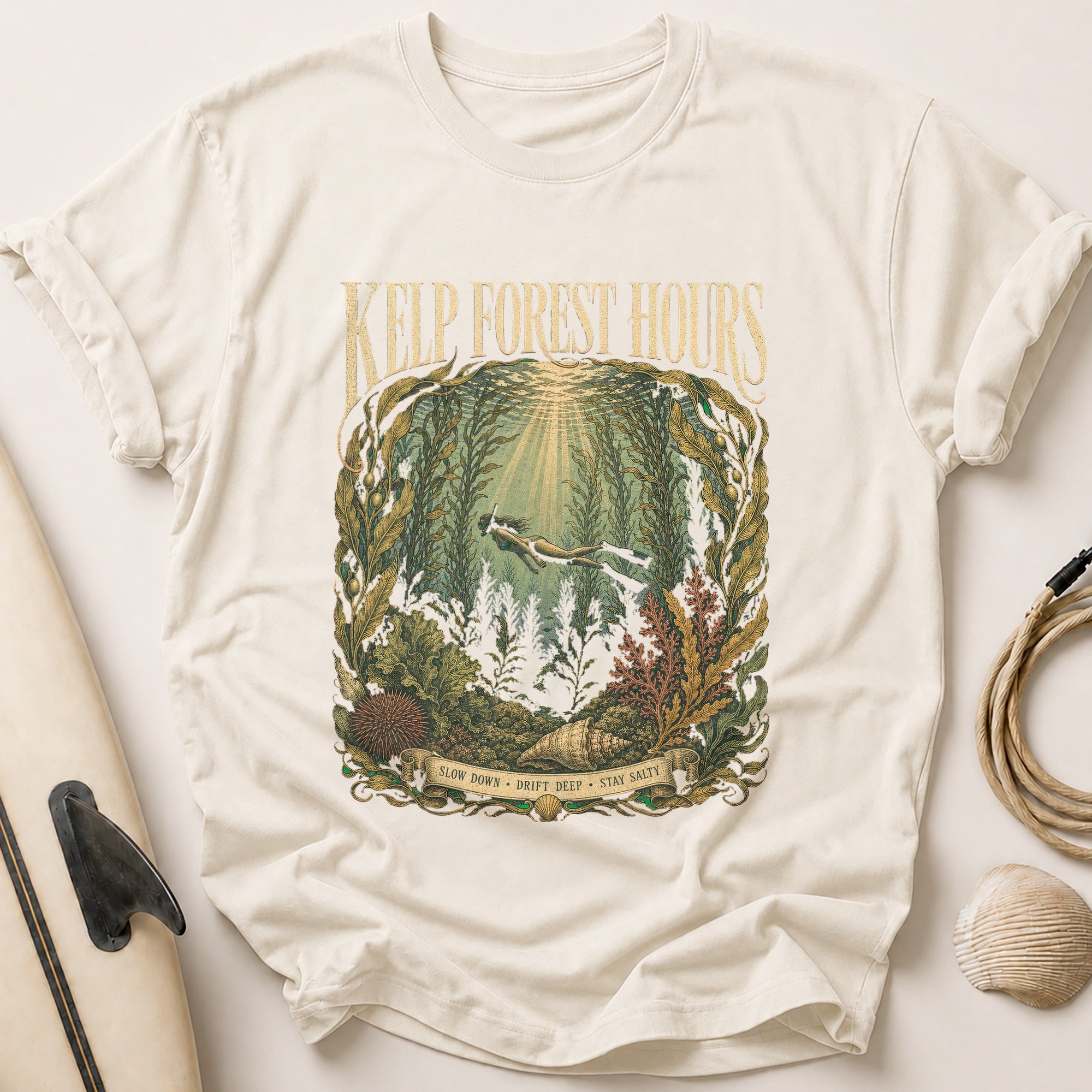 Kelp Forest Hours Tee - Stone