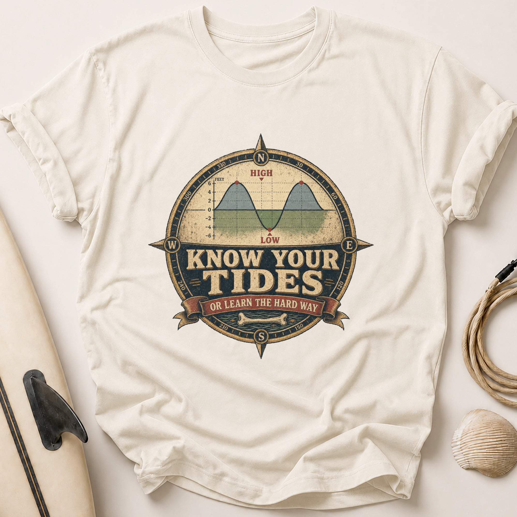 Know Your Tides Tee - Stone