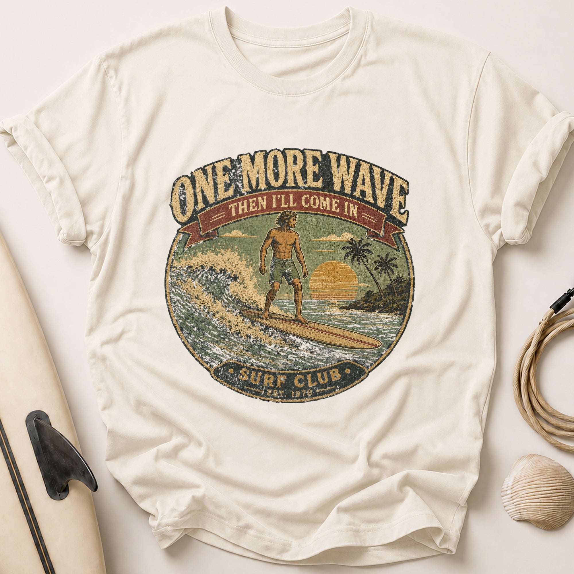 One More Wave Tee - Stone