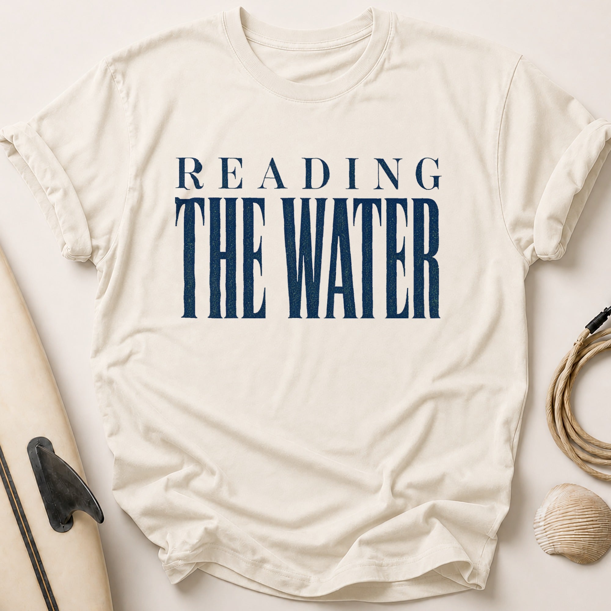 Reading The Water Tee - Stone