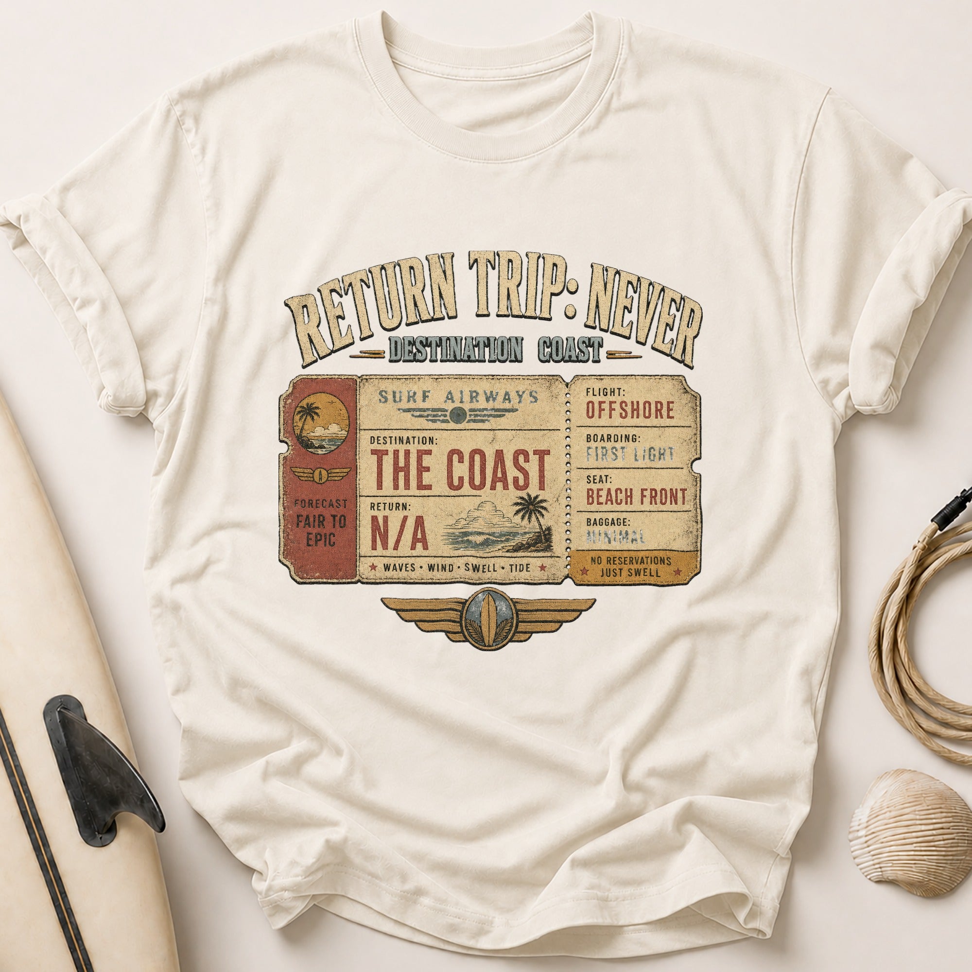 Return Trip Never Tee - Stone