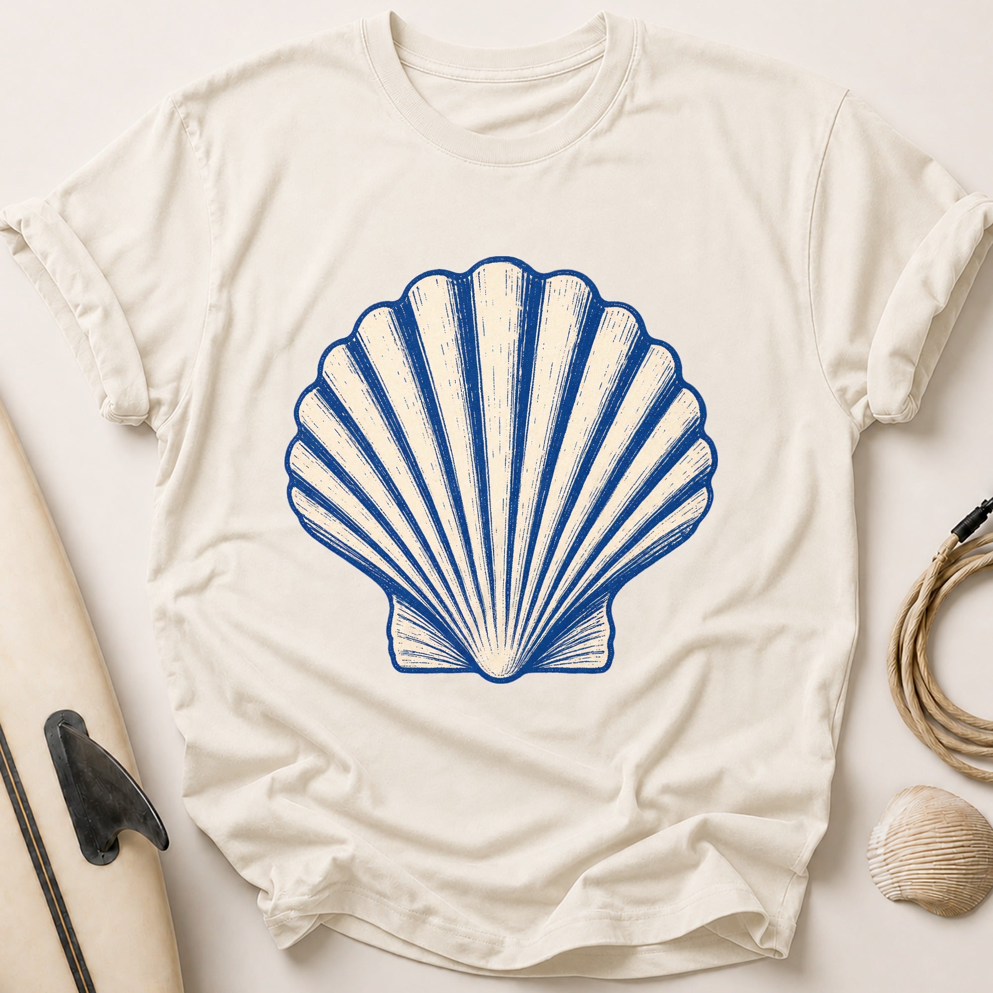 Scallop Shell Tee - Stone