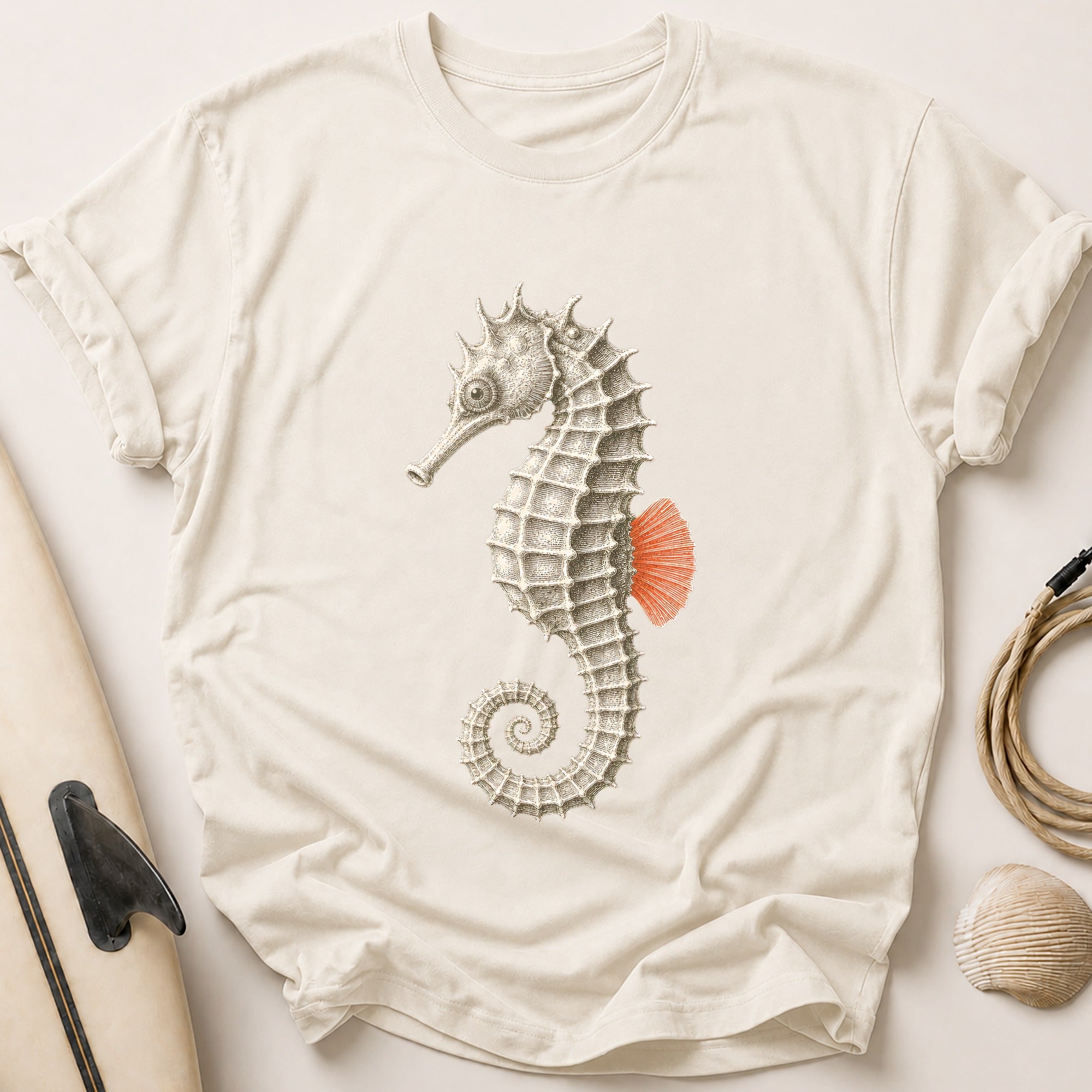 Seahorse Tee - Stone
